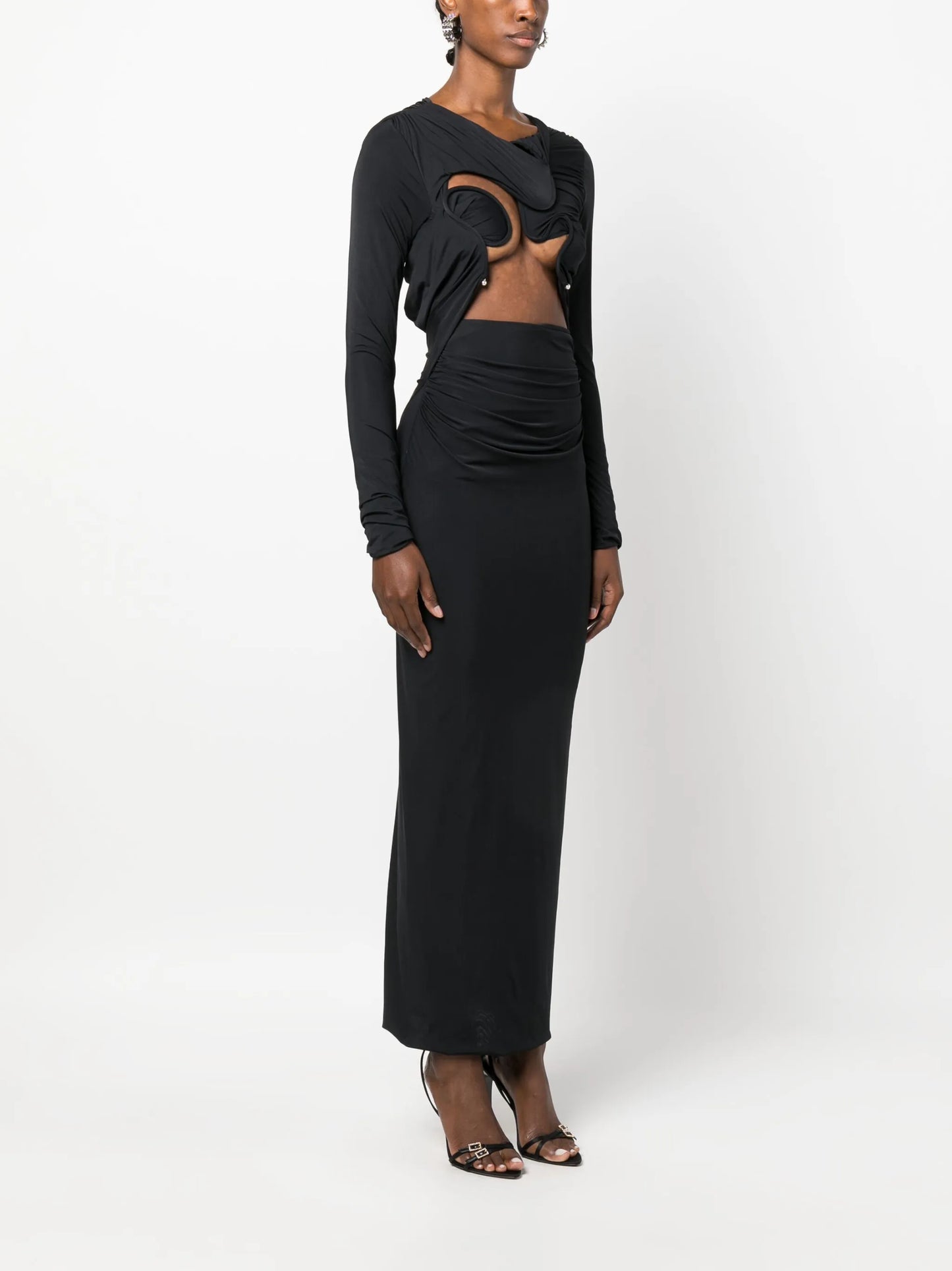 Venus wire-detail maxi dress