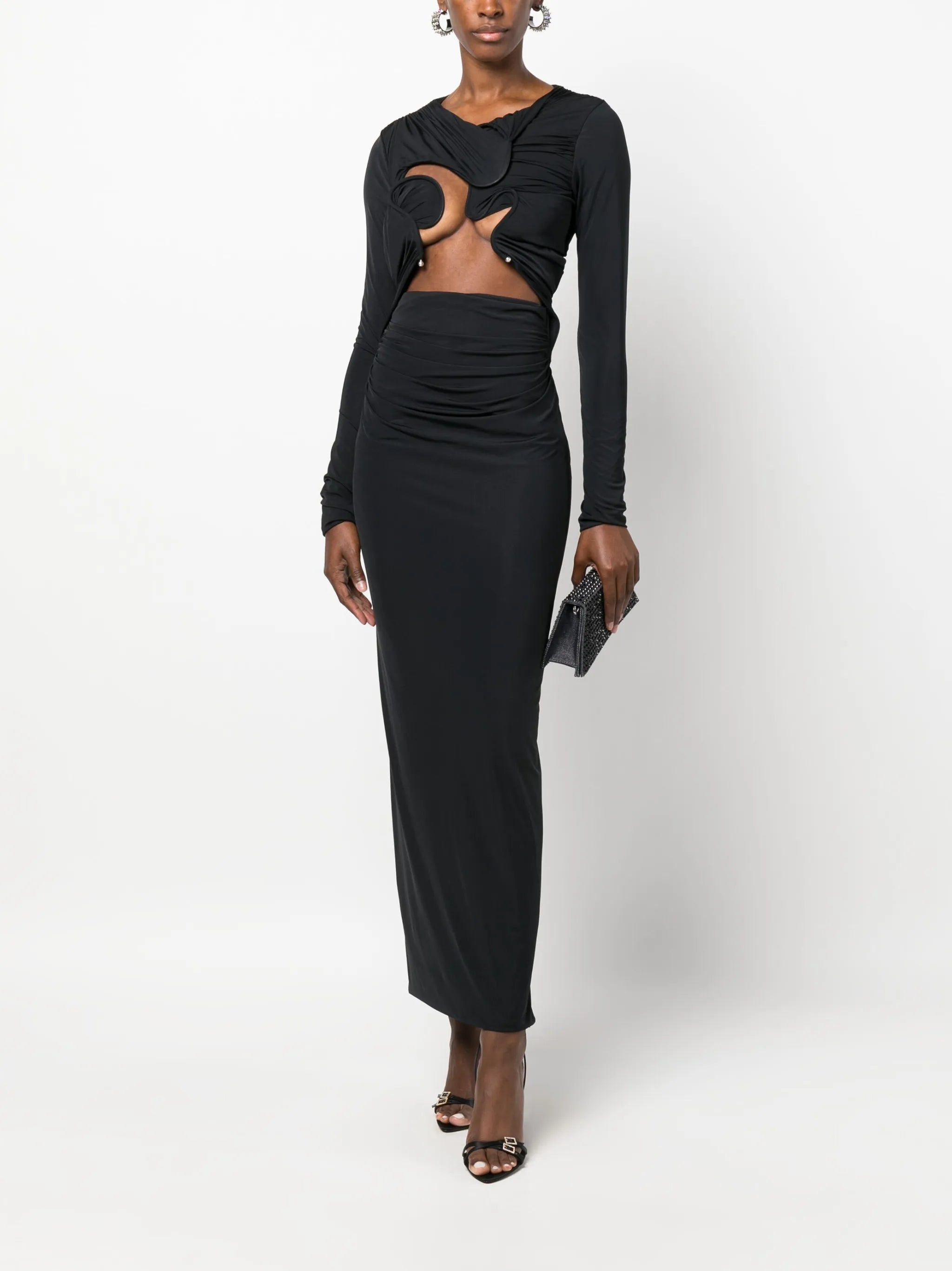 Venus wire-detail maxi dress