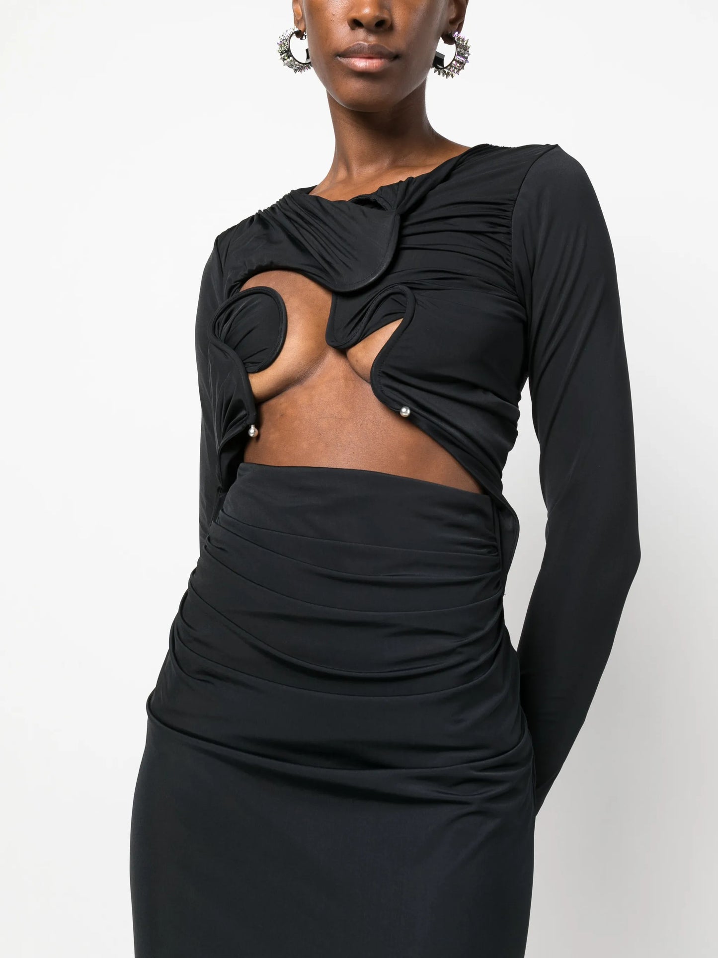 Venus wire-detail maxi dress