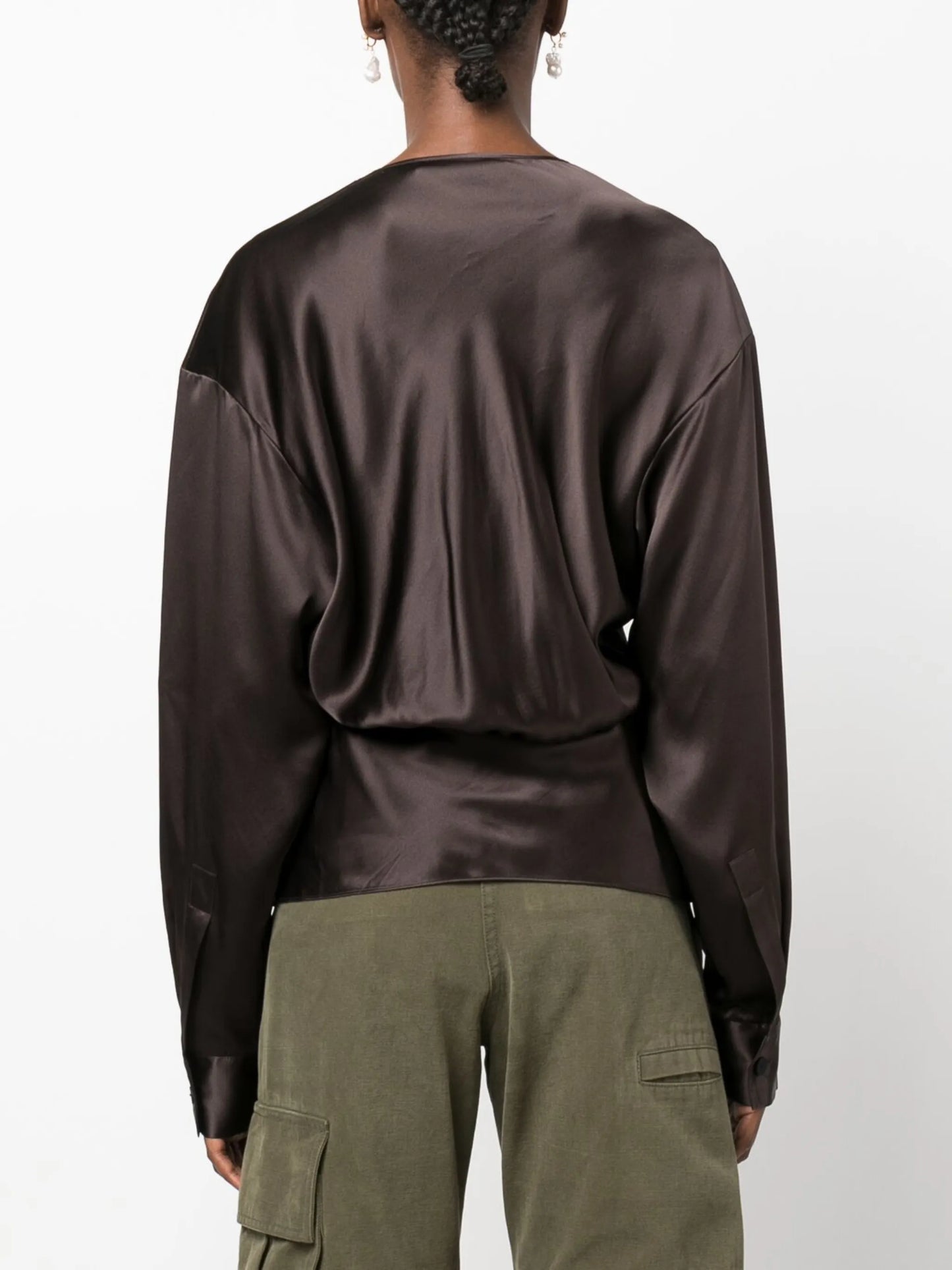 Triquetra silk blouse