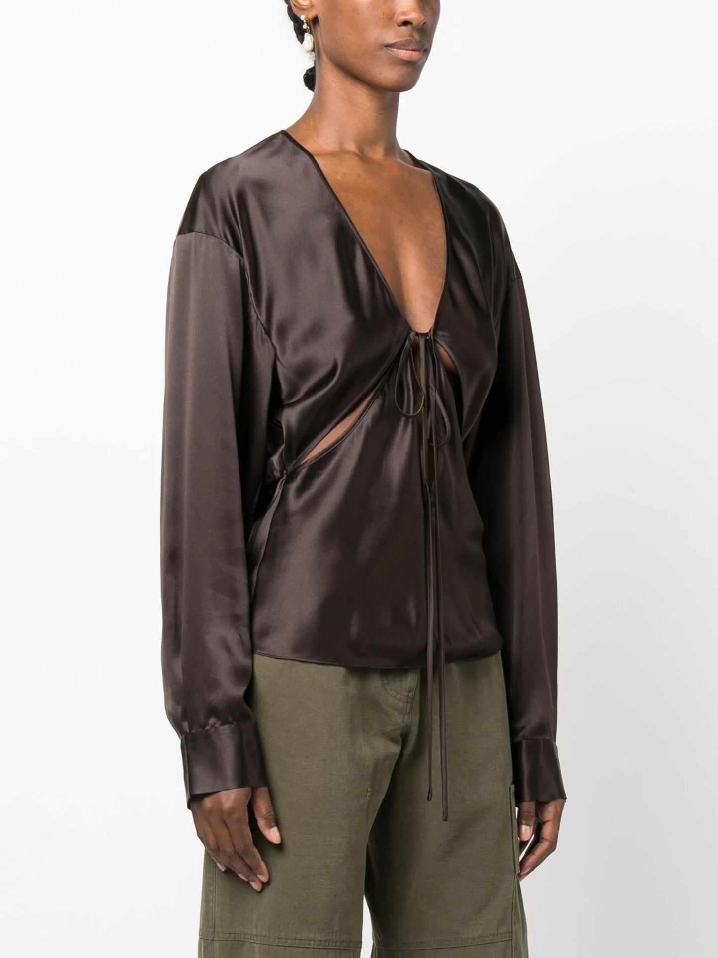 Triquetra silk blouse