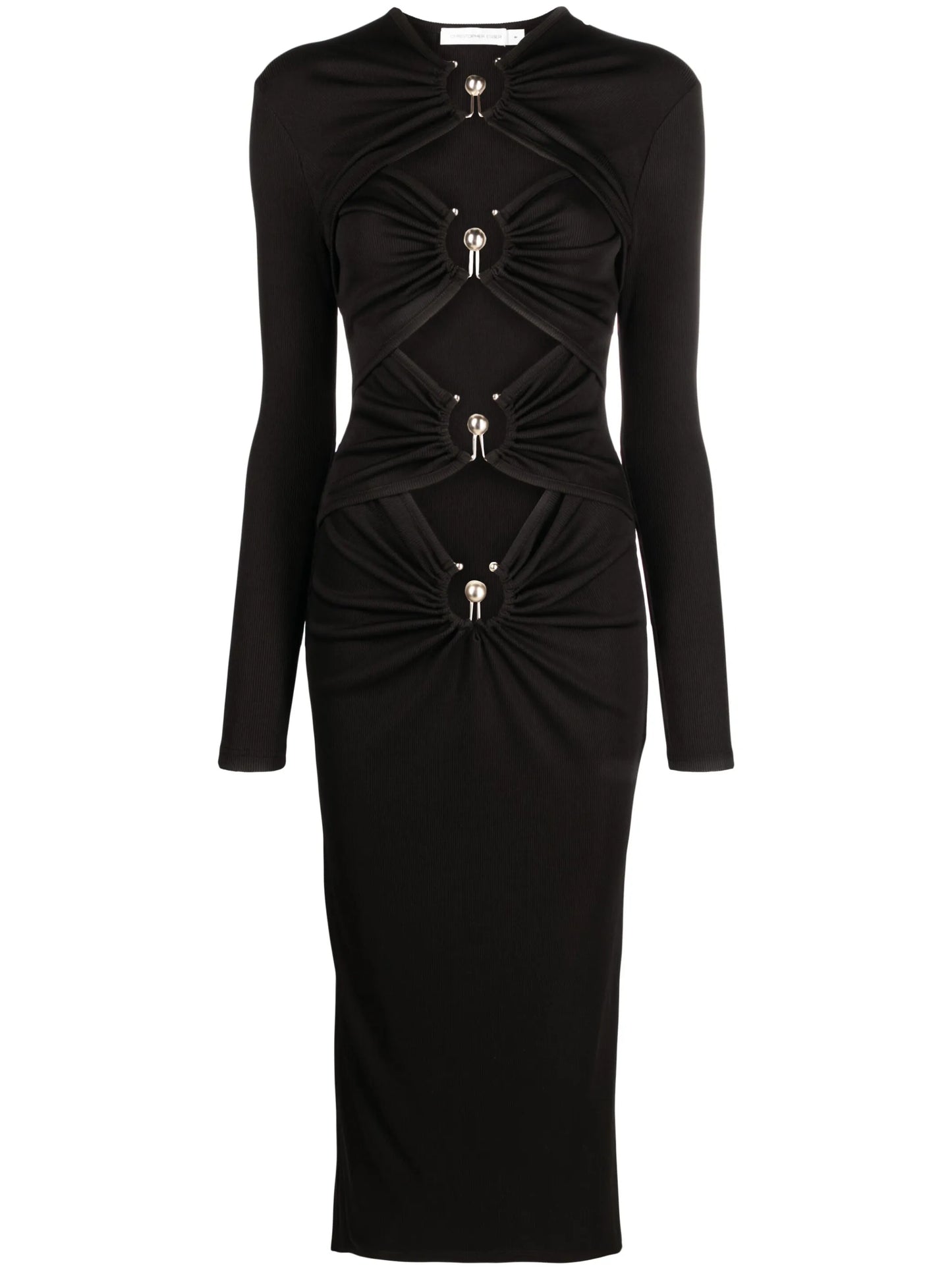 Orbit cut-out midi dress