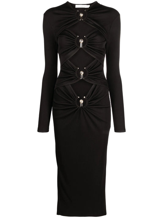 Orbit cut-out midi dress