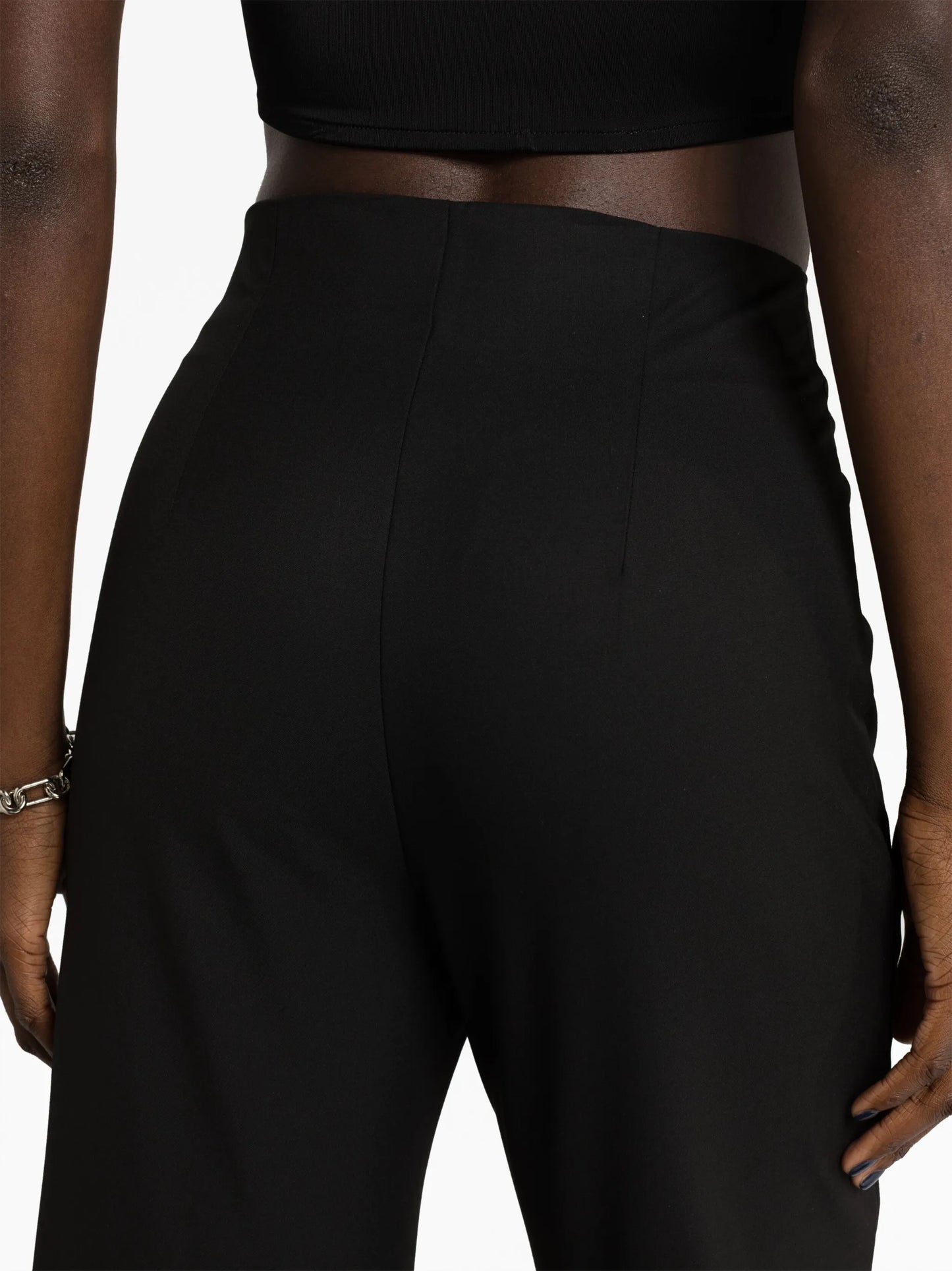 twisted high-waist trousers