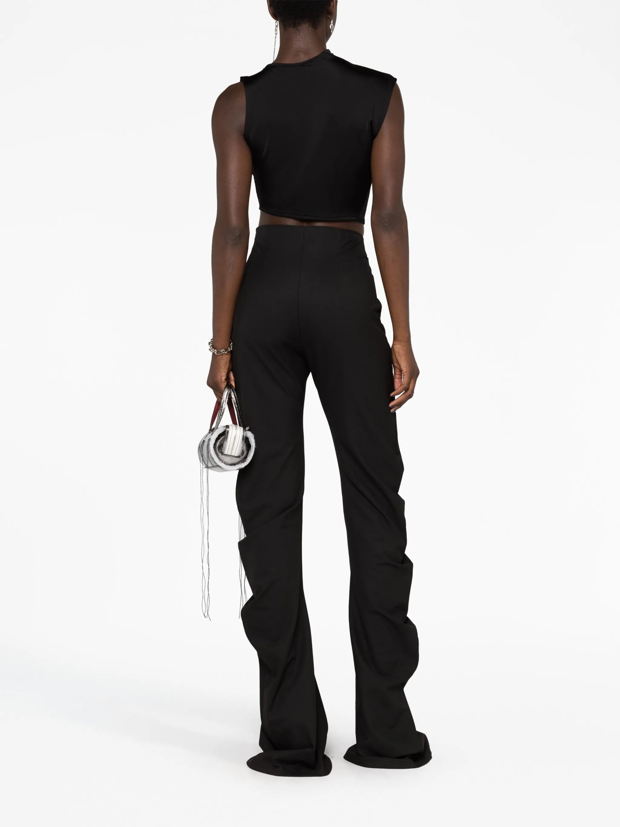 twisted high-waist trousers
