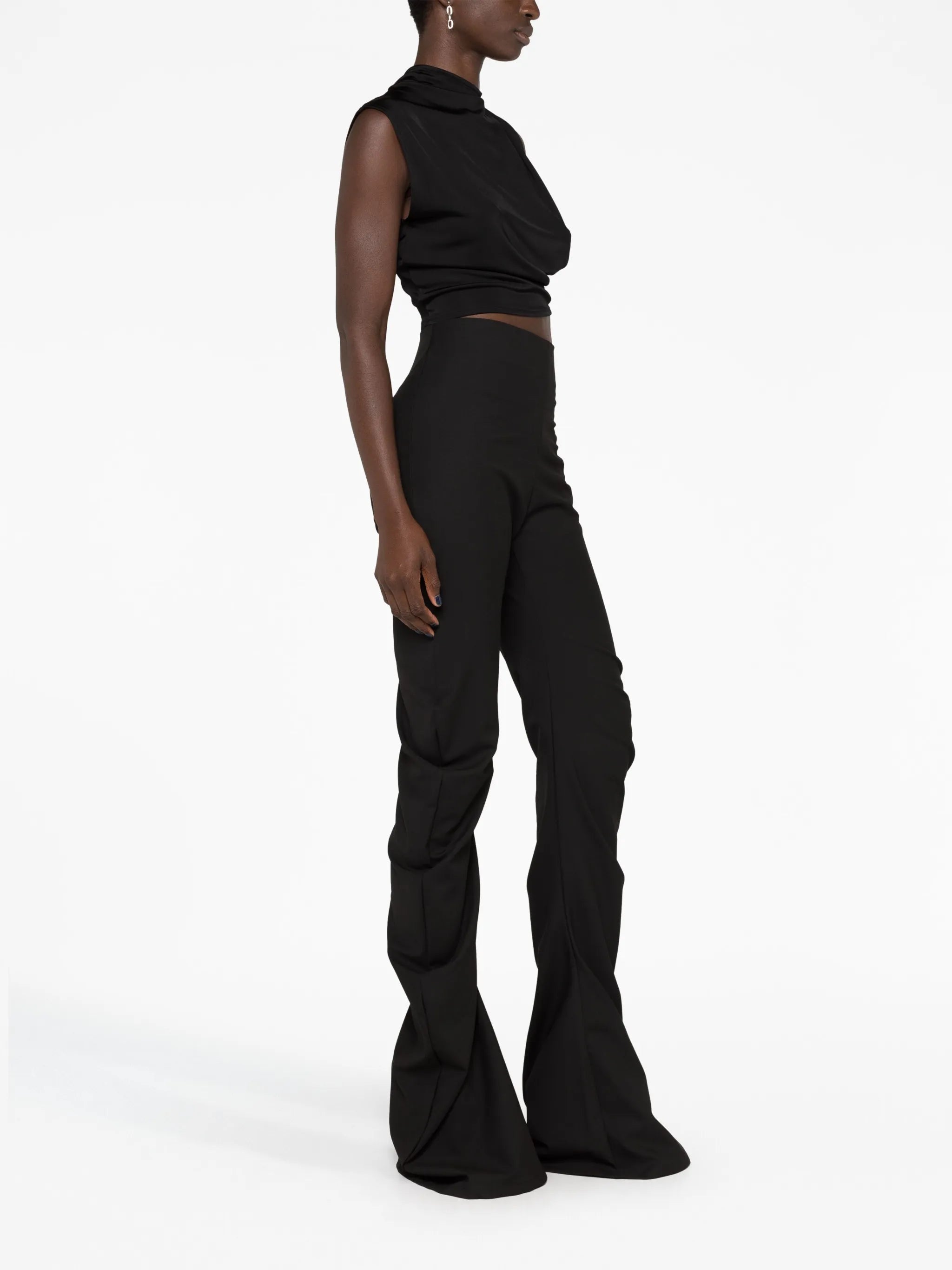 twisted high-waist trousers