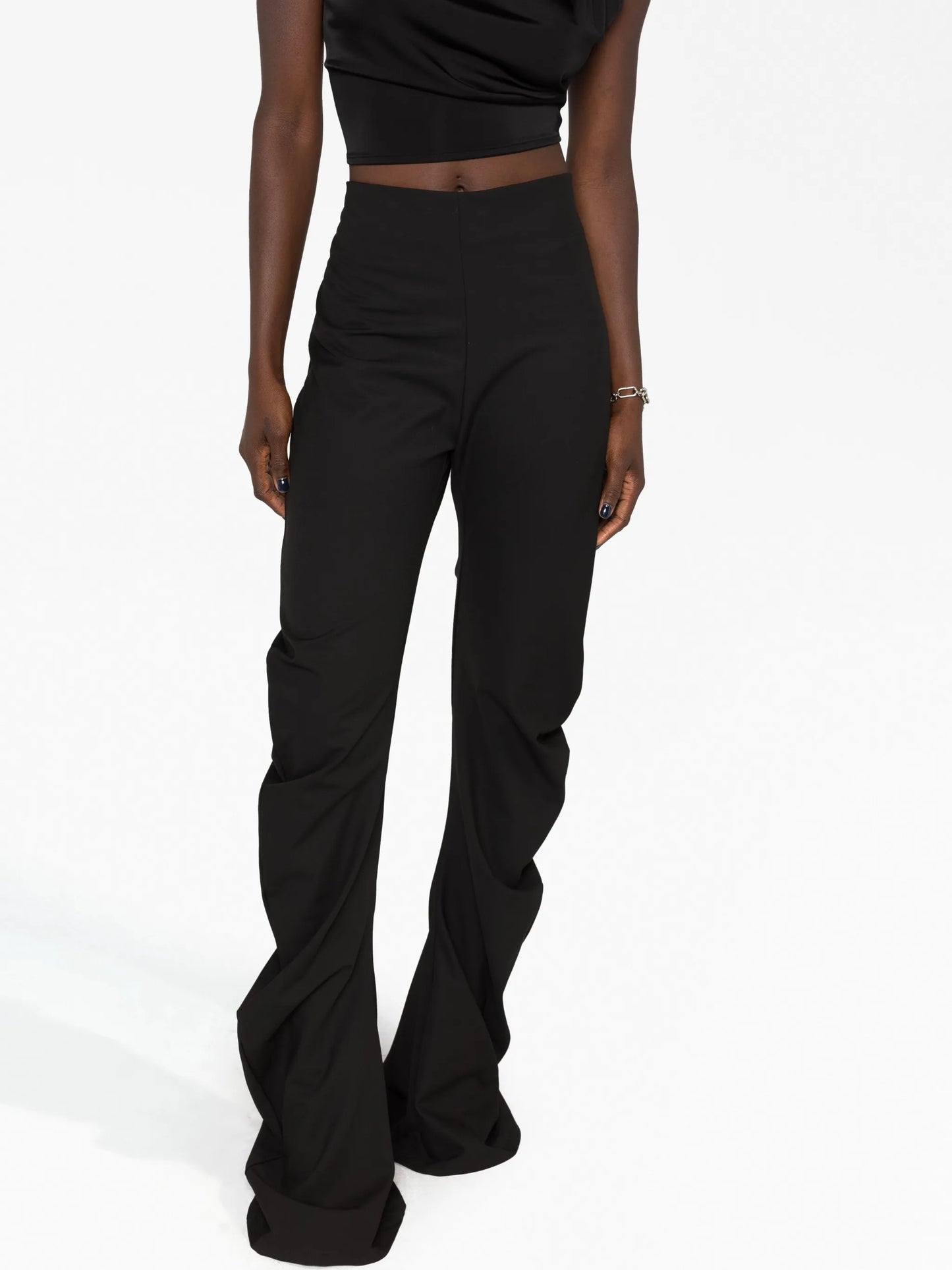 twisted high-waist trousers