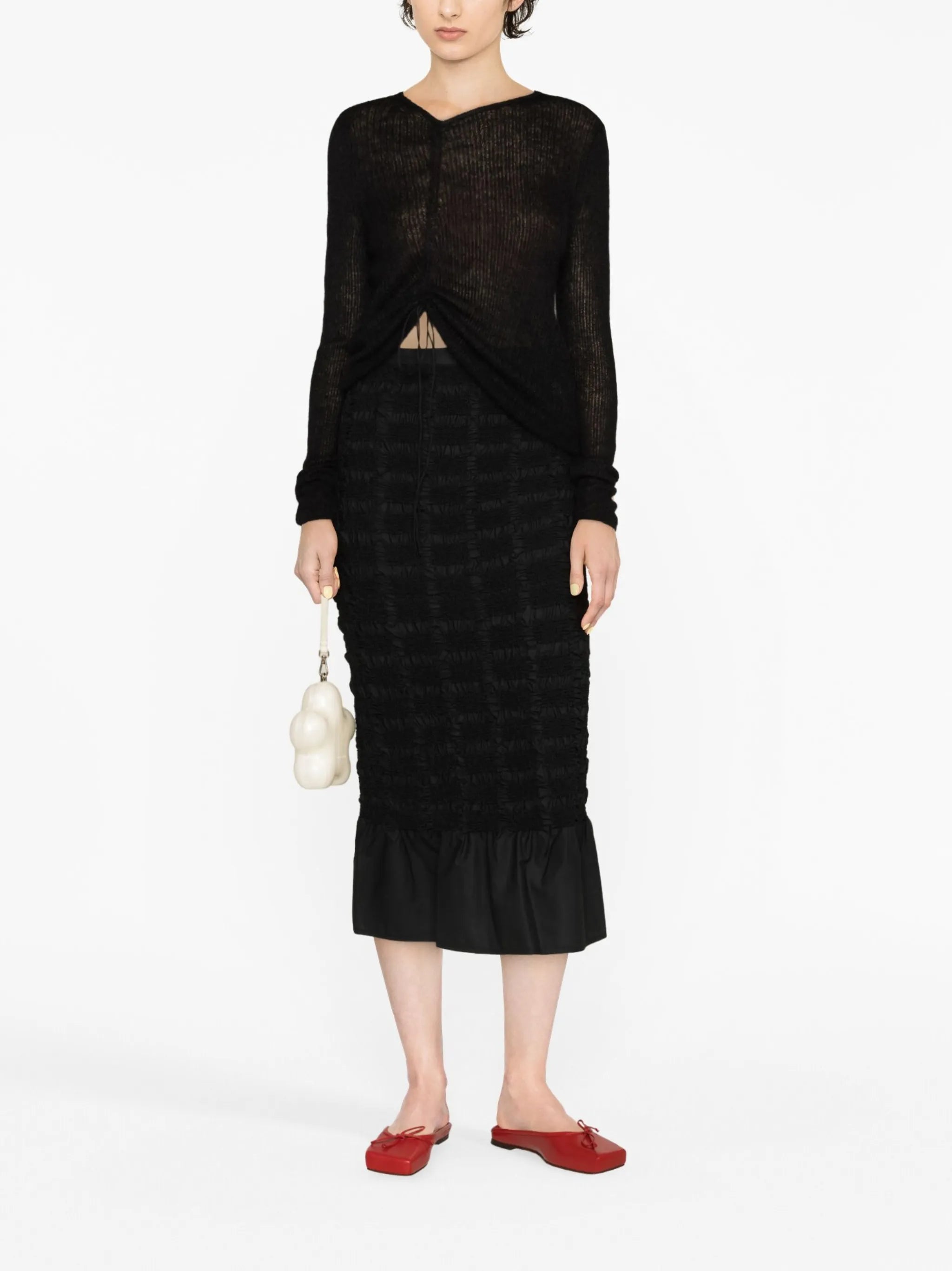 Ussi drawstring-hem jumper