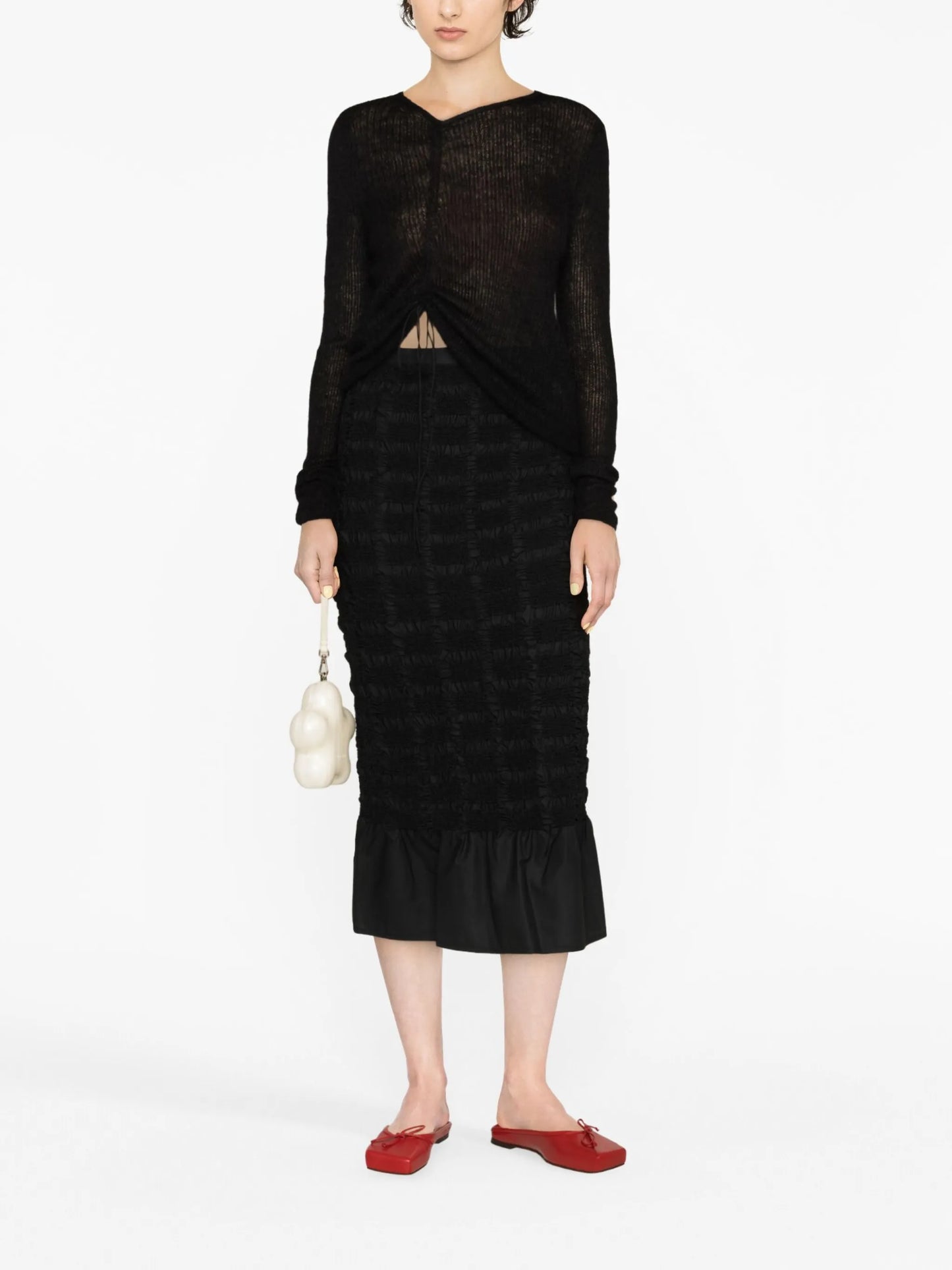 Ussi drawstring-hem jumper