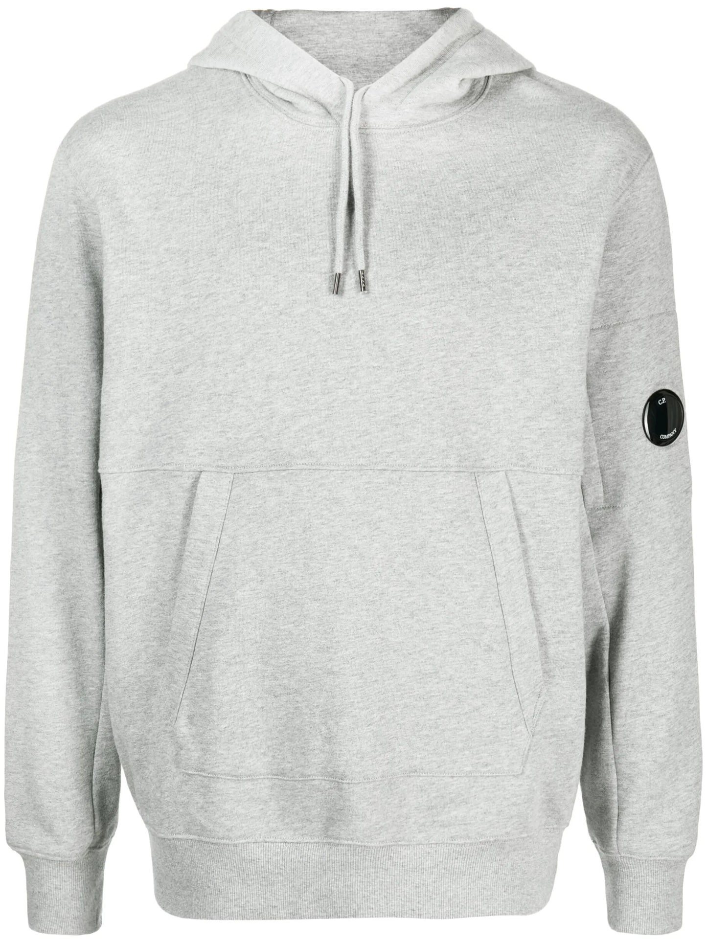 Lens-detail cotton hoodie
