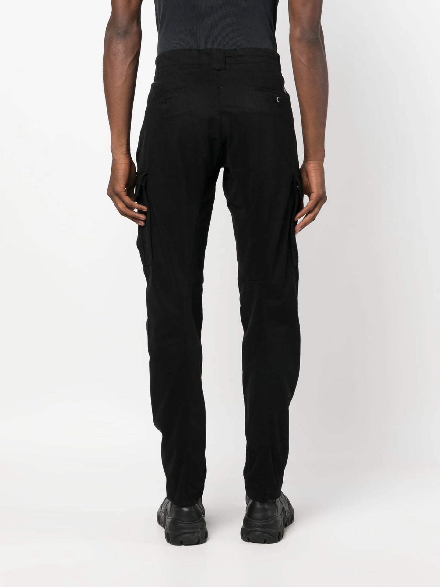 logo-plaque tapered-leg trousers