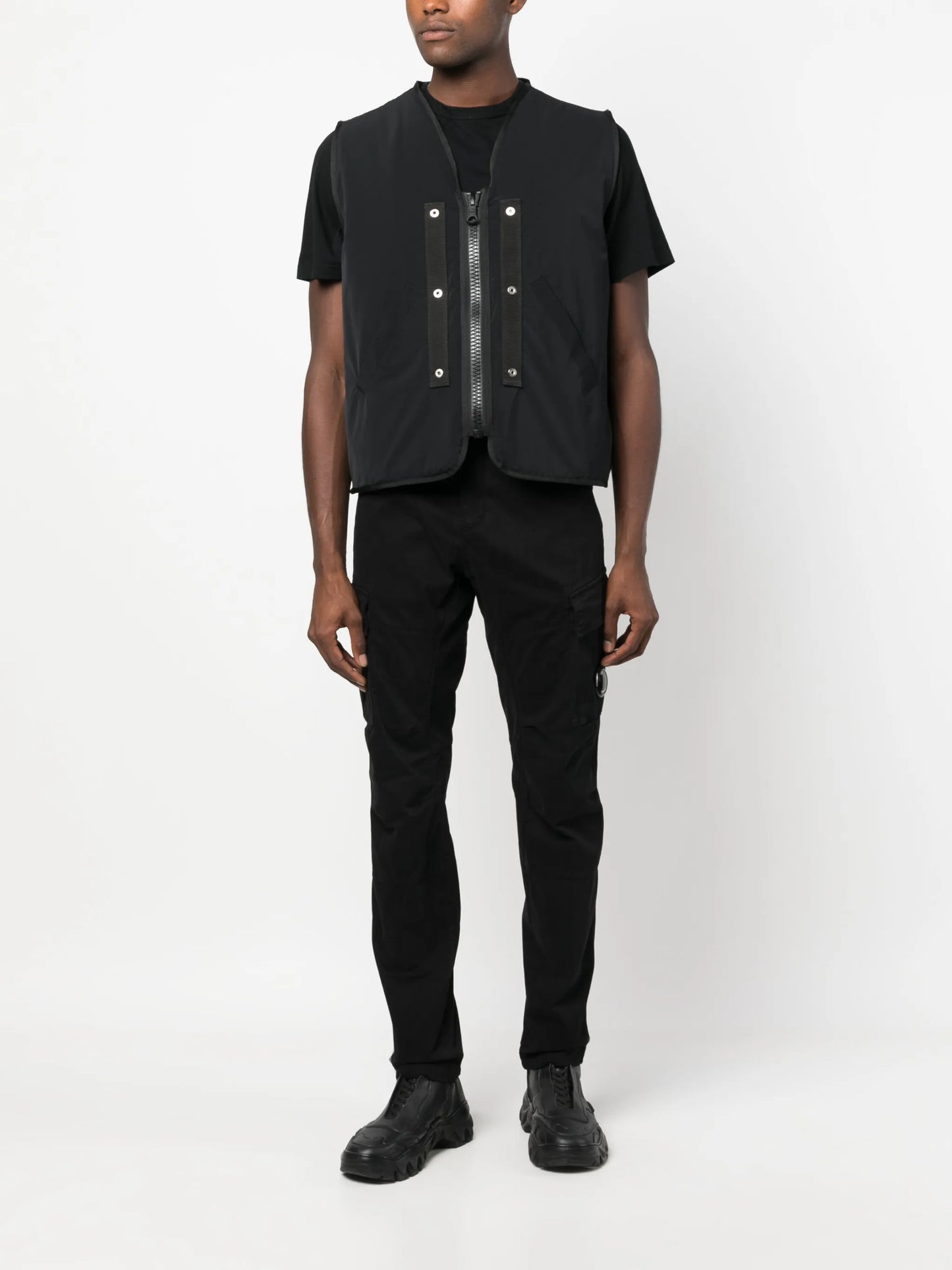logo-plaque tapered-leg trousers
