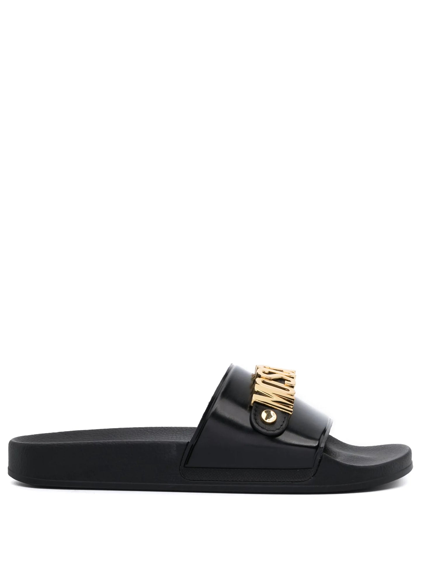 logo-plaque slip-on slides