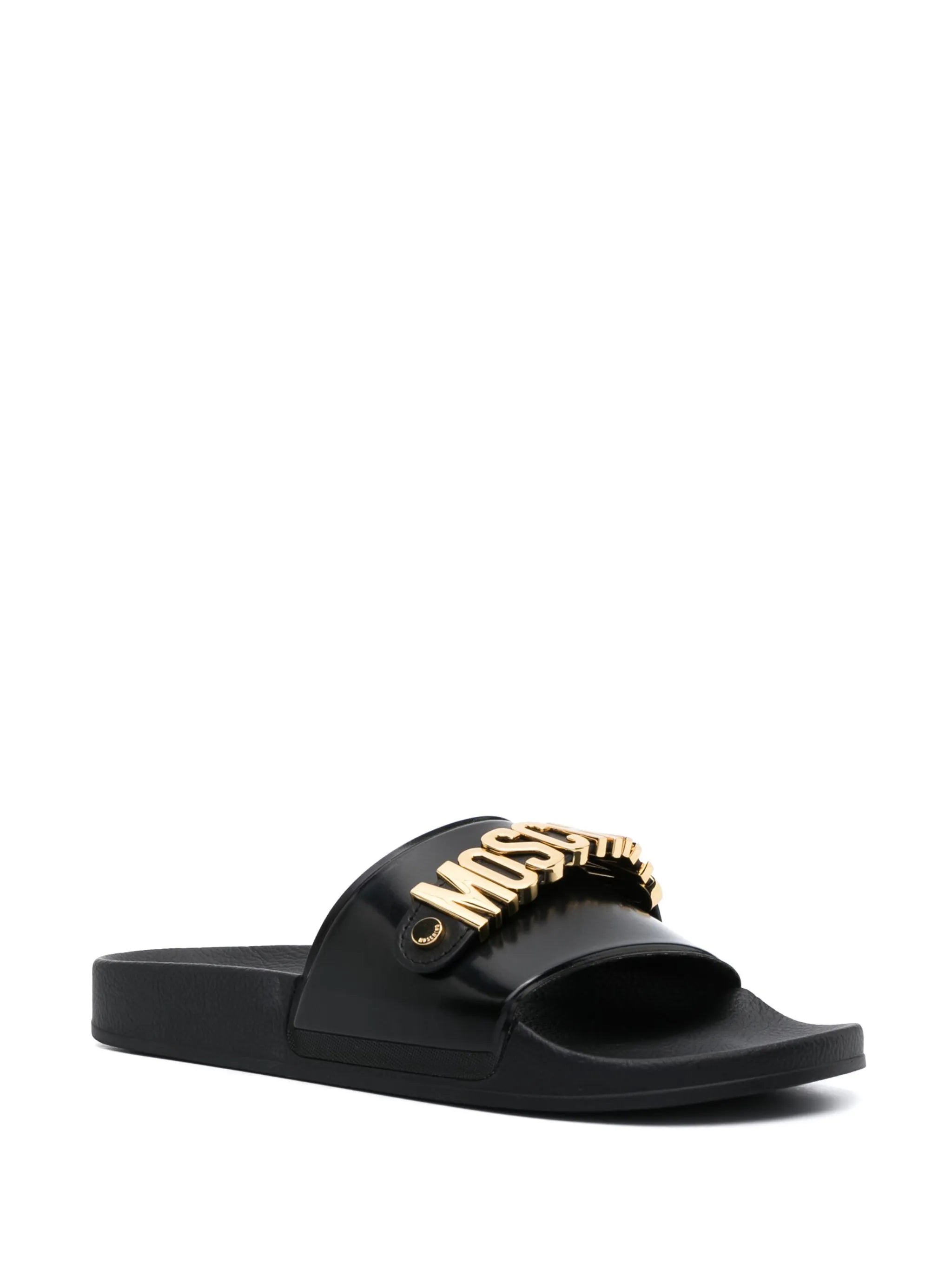 logo-plaque slip-on slides