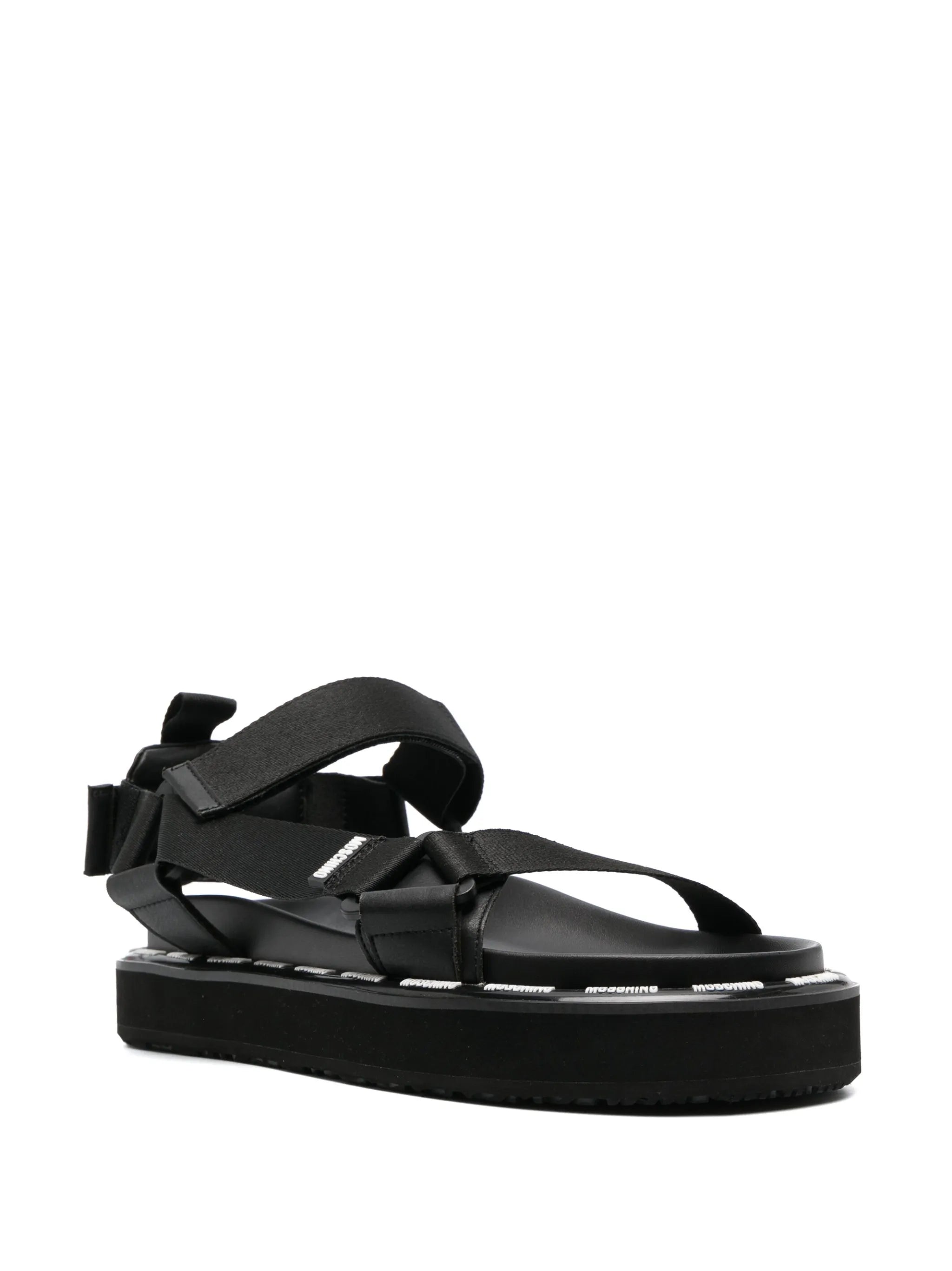 logo-print slingback sandals