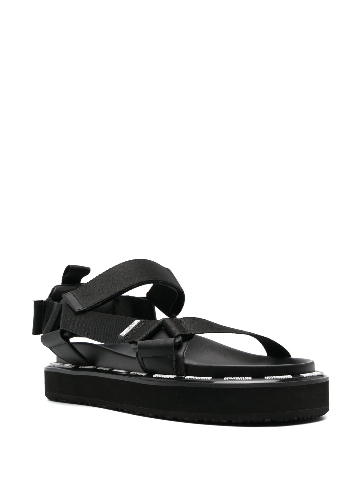 logo-print slingback sandals
