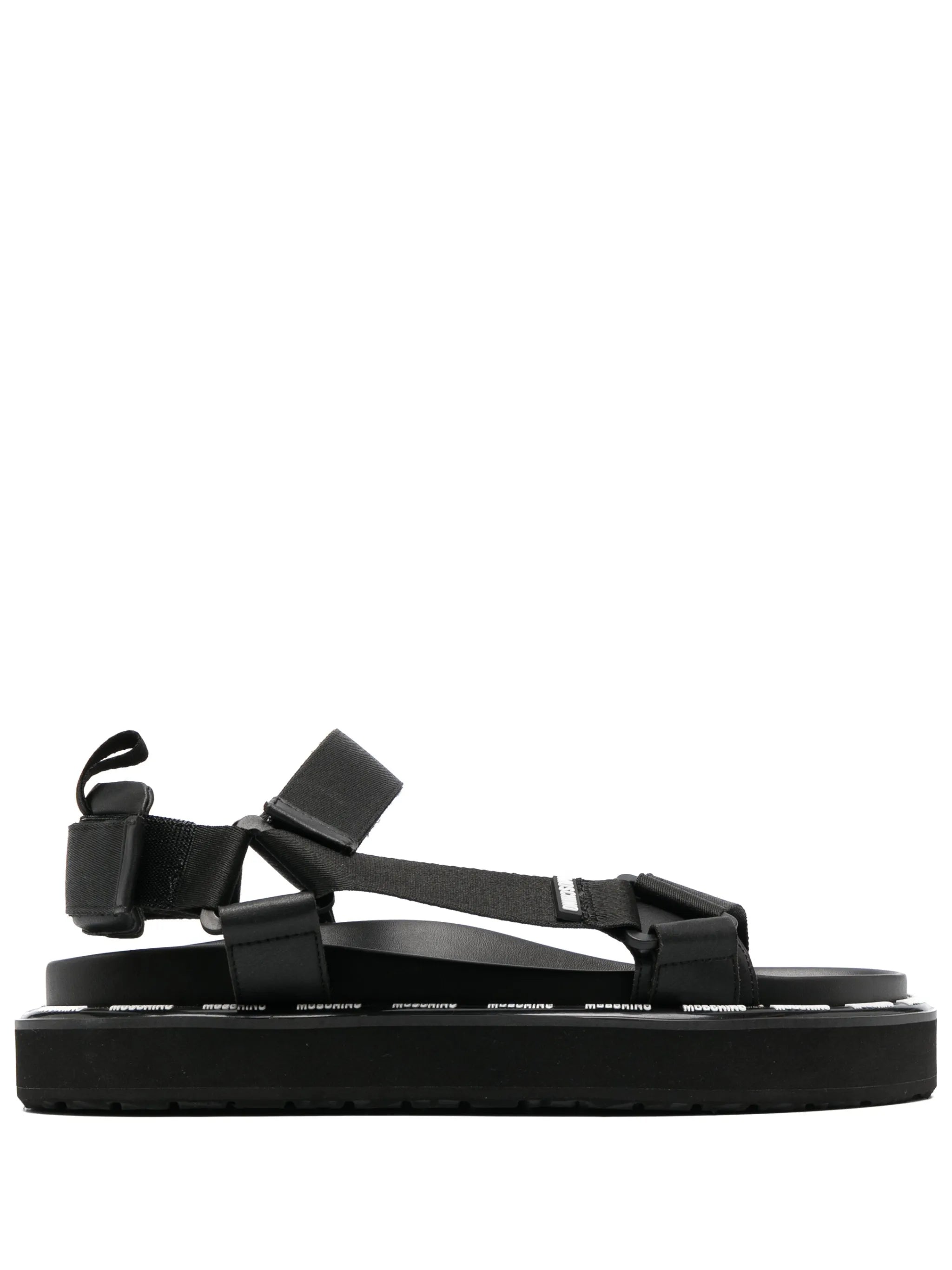 logo-print slingback sandals