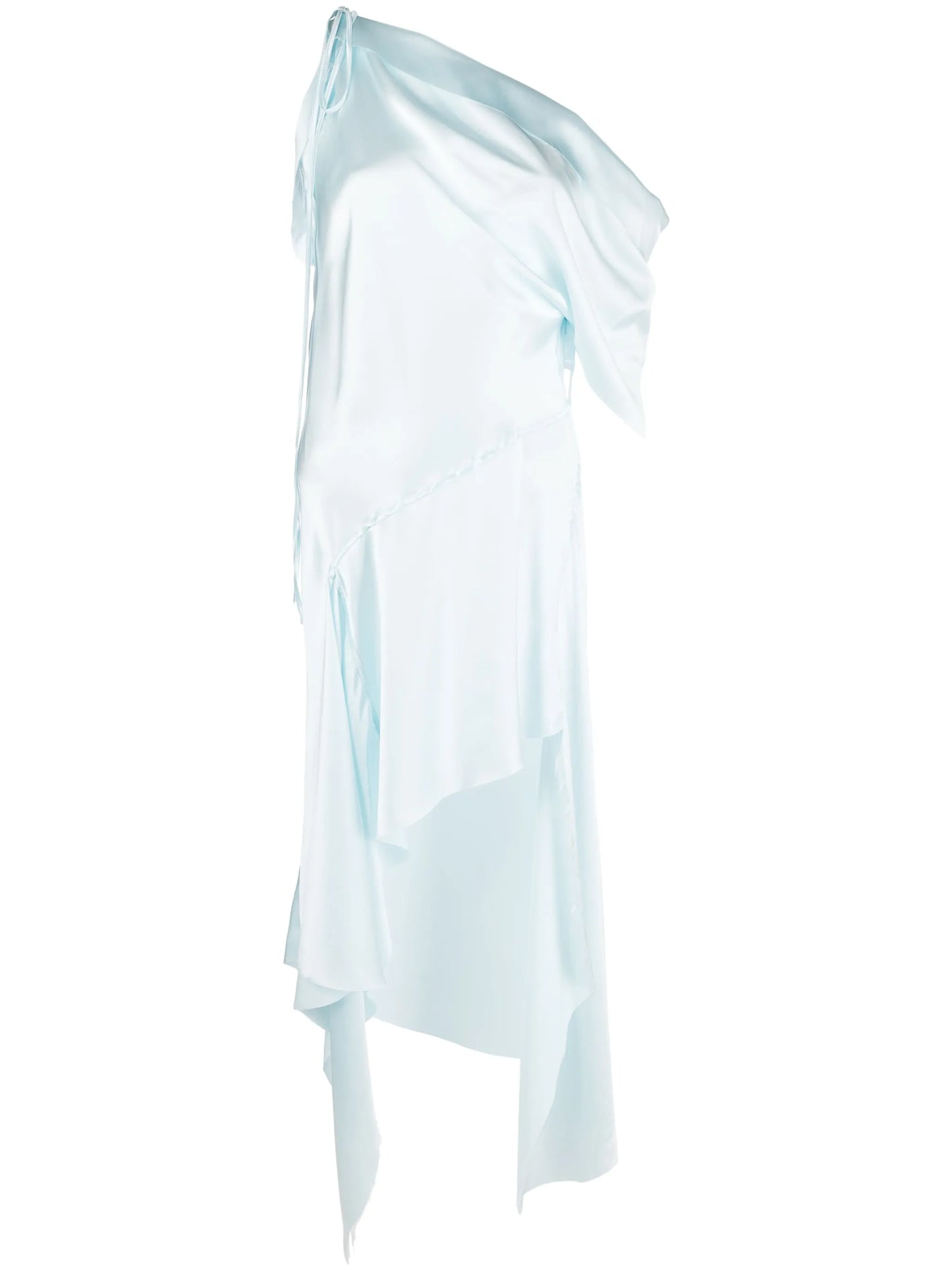 asymmetric silk dress