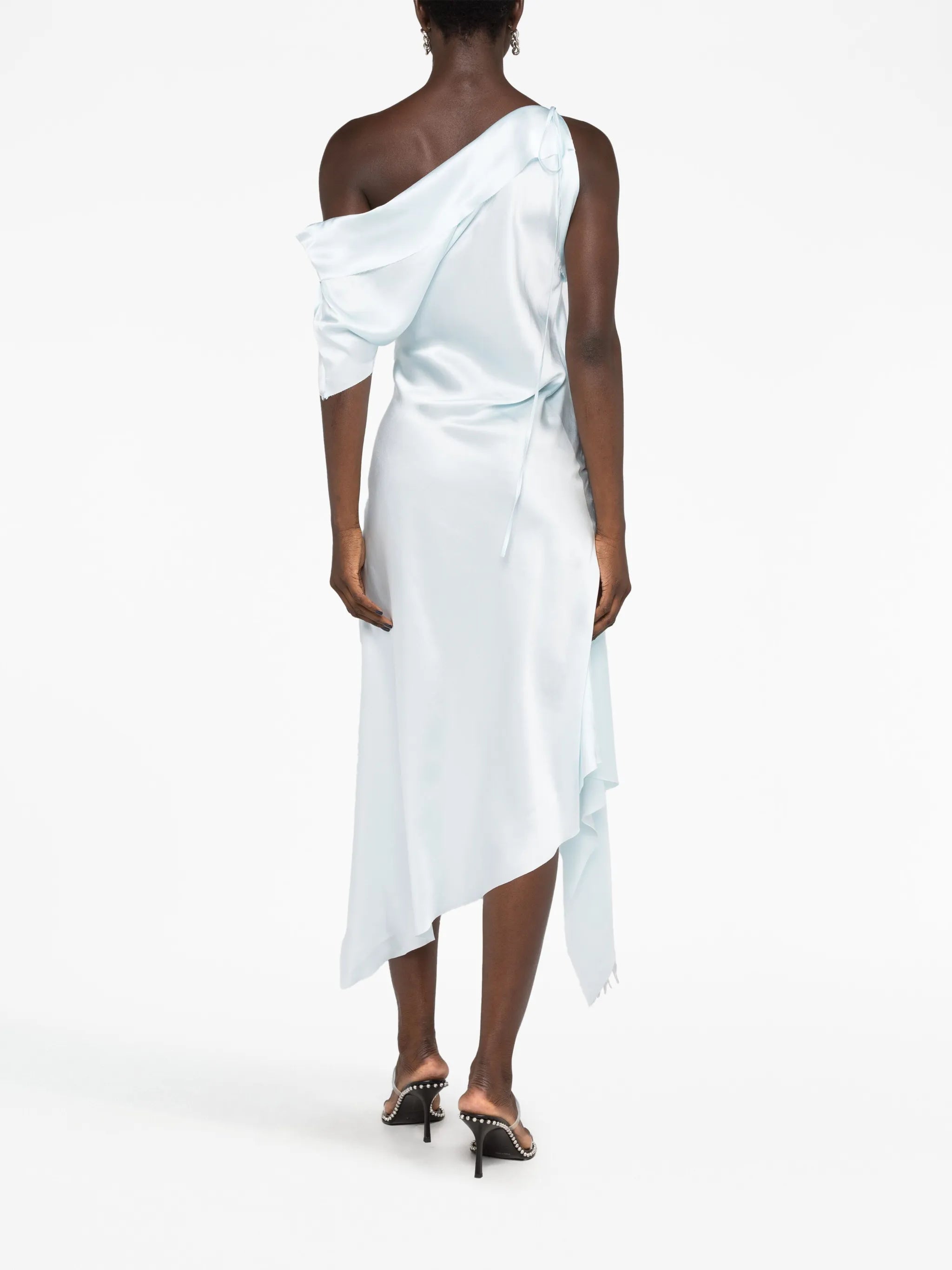 asymmetric silk dress