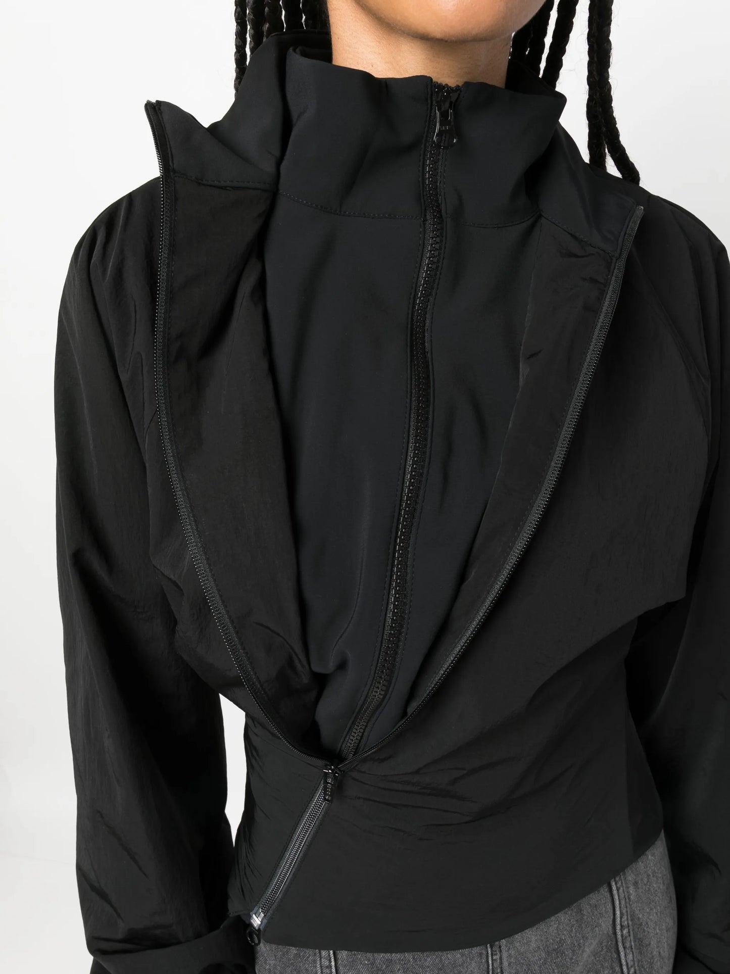 asymmetric layered jacket