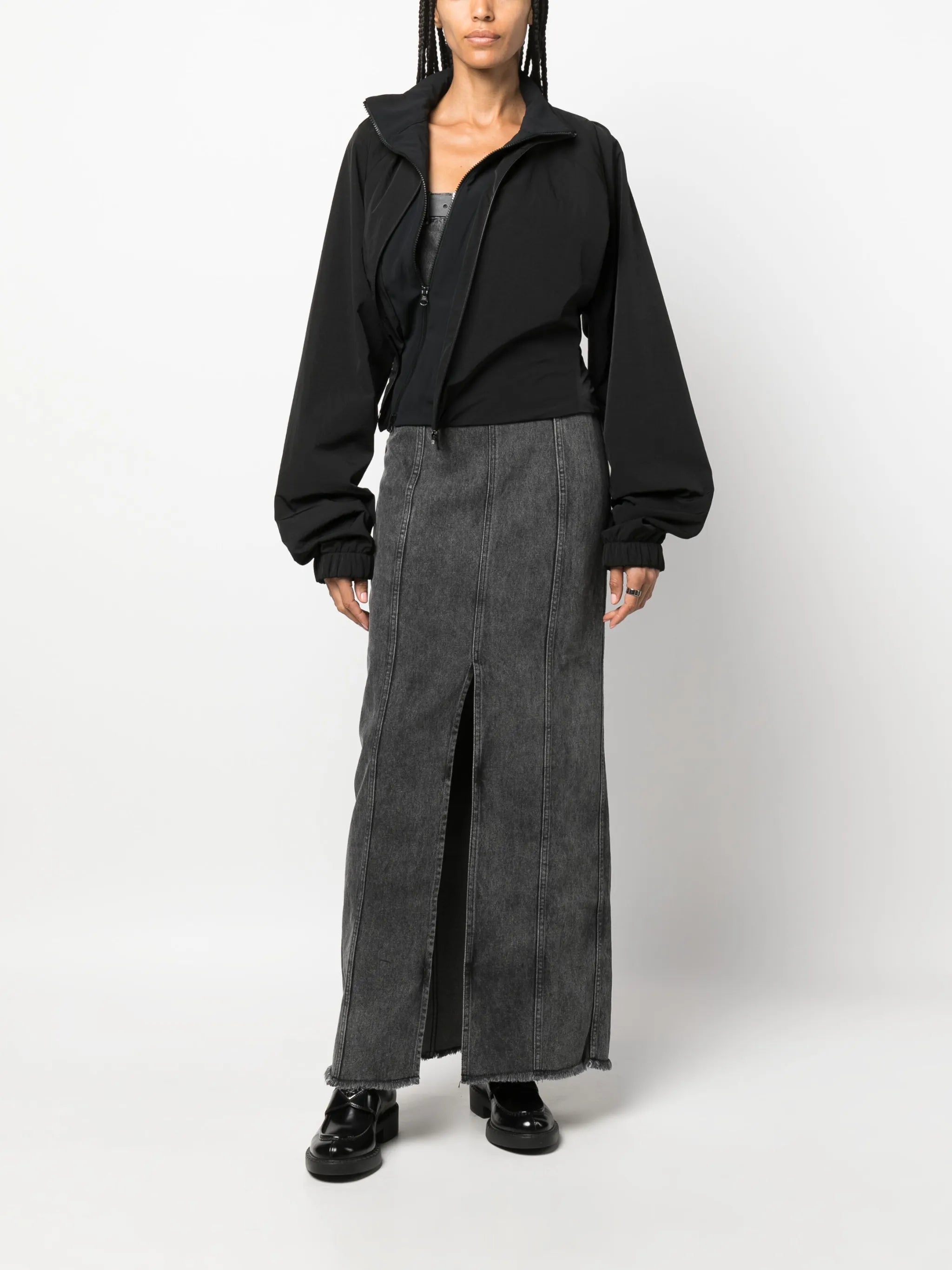 asymmetric layered jacket