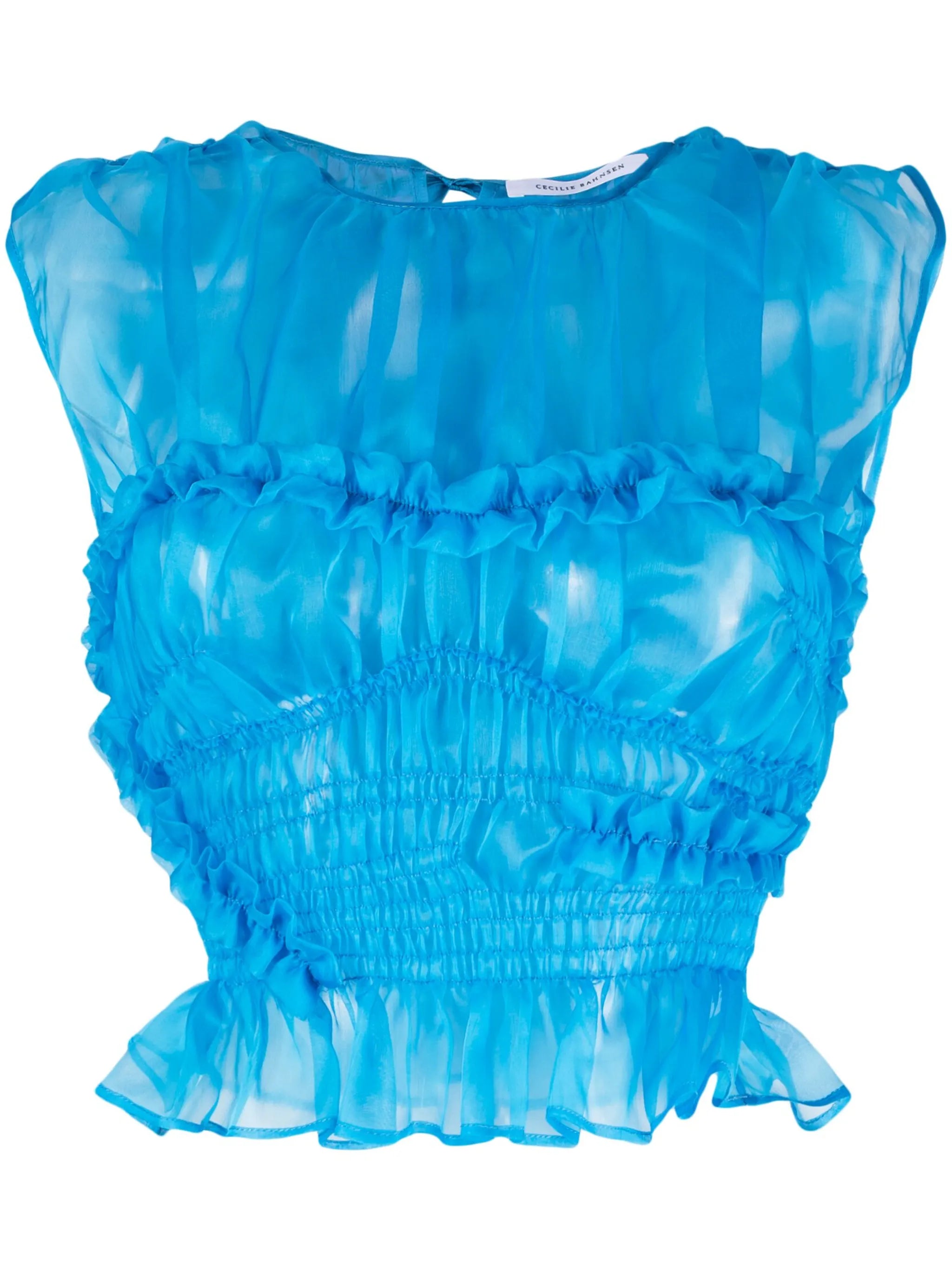 ruched silk blouse