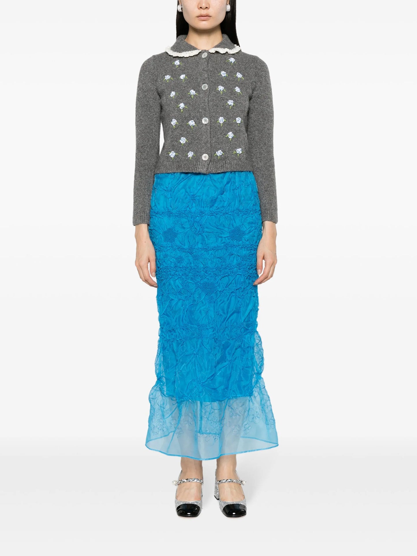 Universe Denali-embroidered maxi skirt