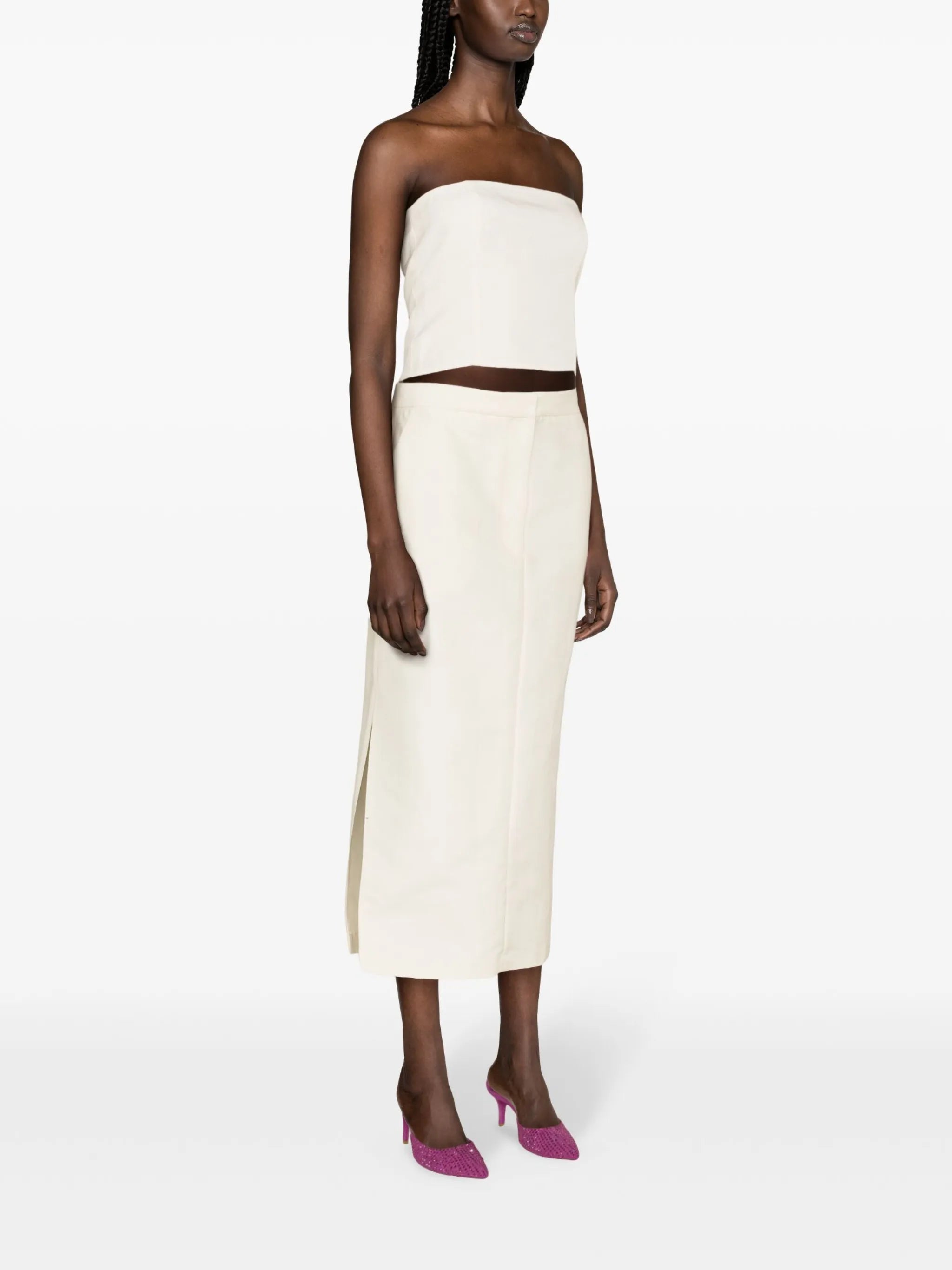 Tona panelled cropped top