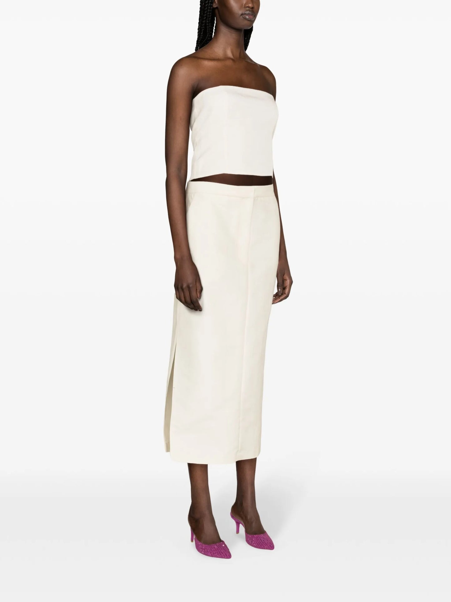 Tona panelled cropped top