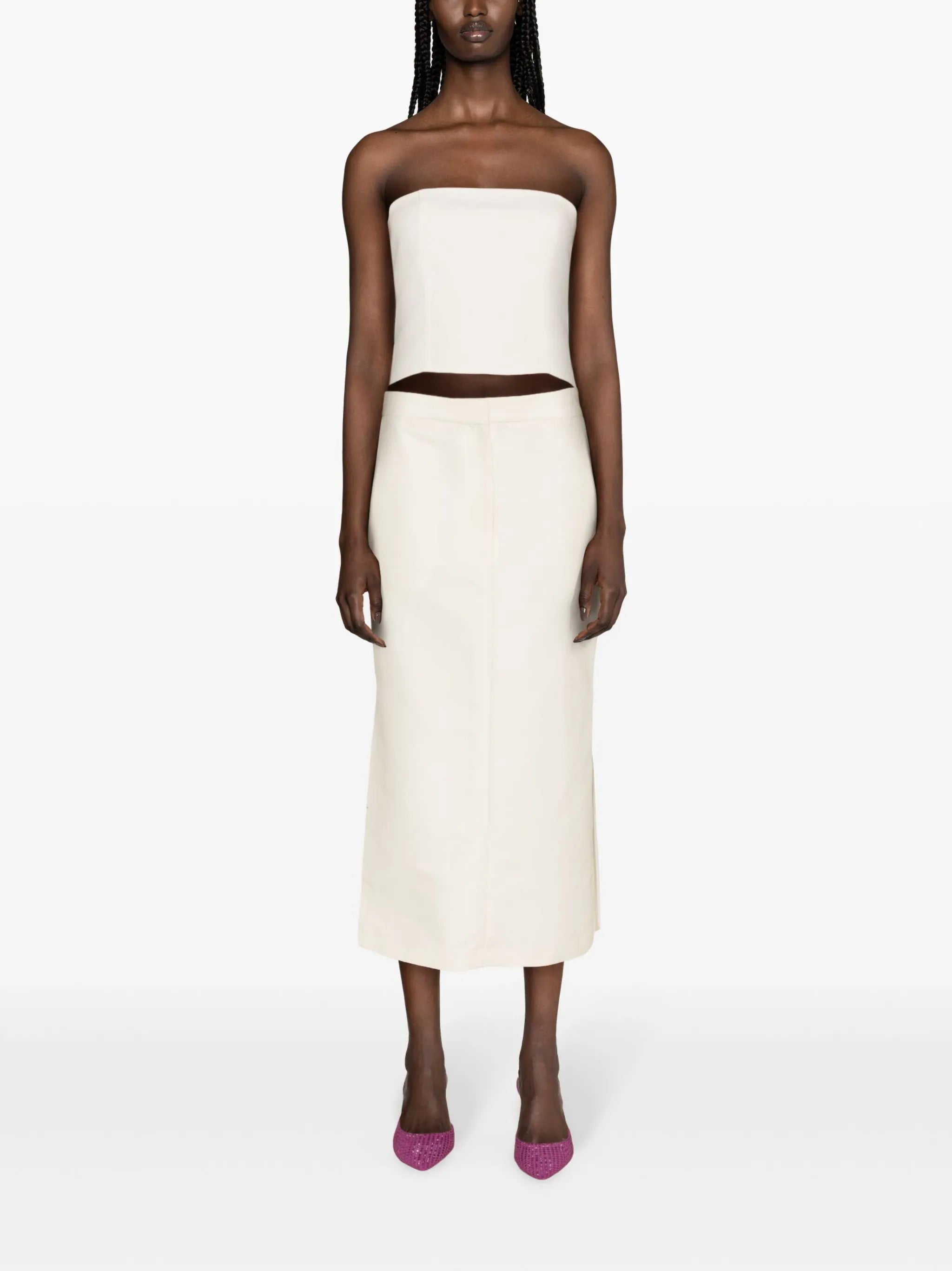 Tona panelled cropped top