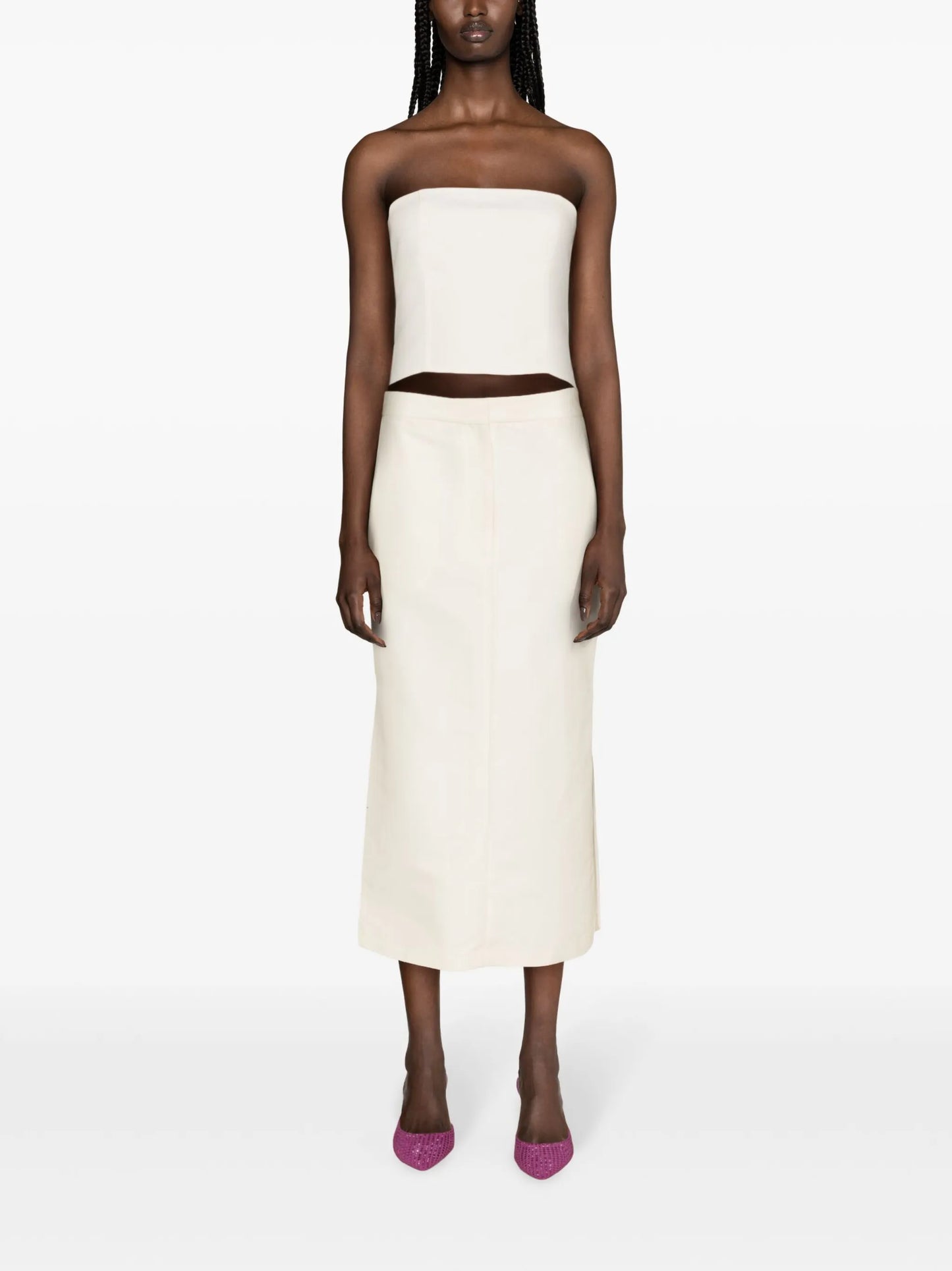 Tona panelled cropped top