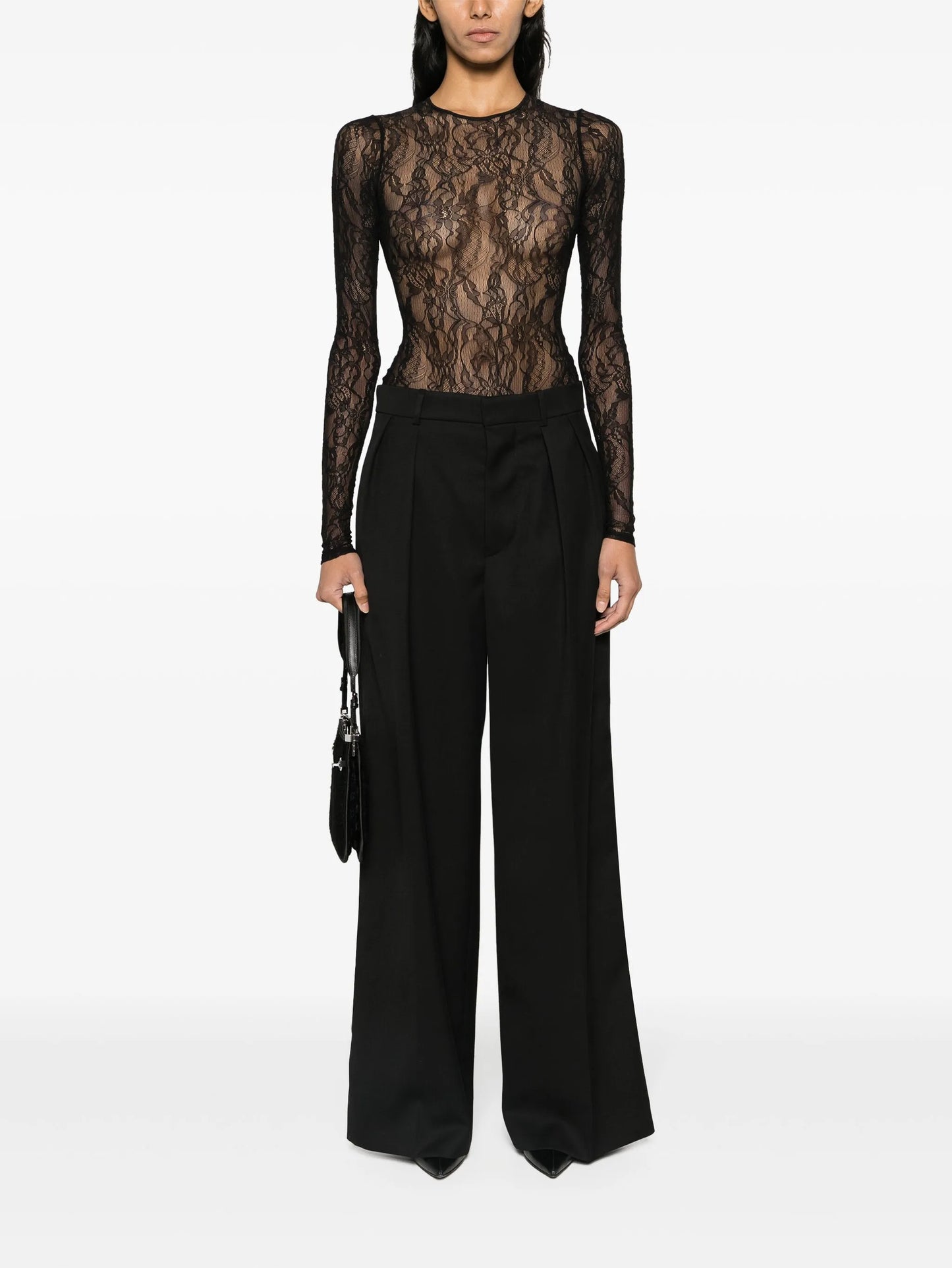sheer lace bodysuit
