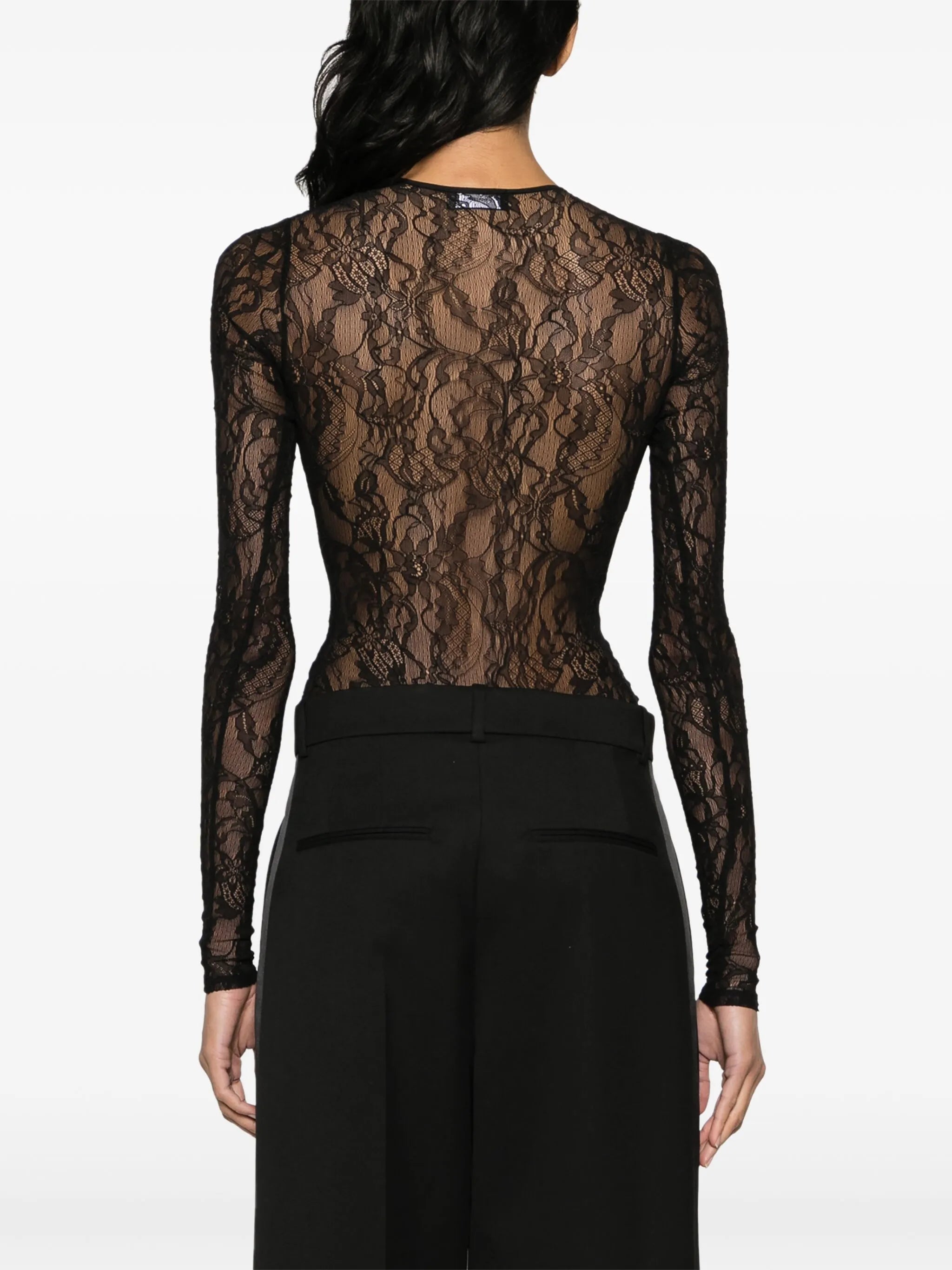 sheer lace bodysuit