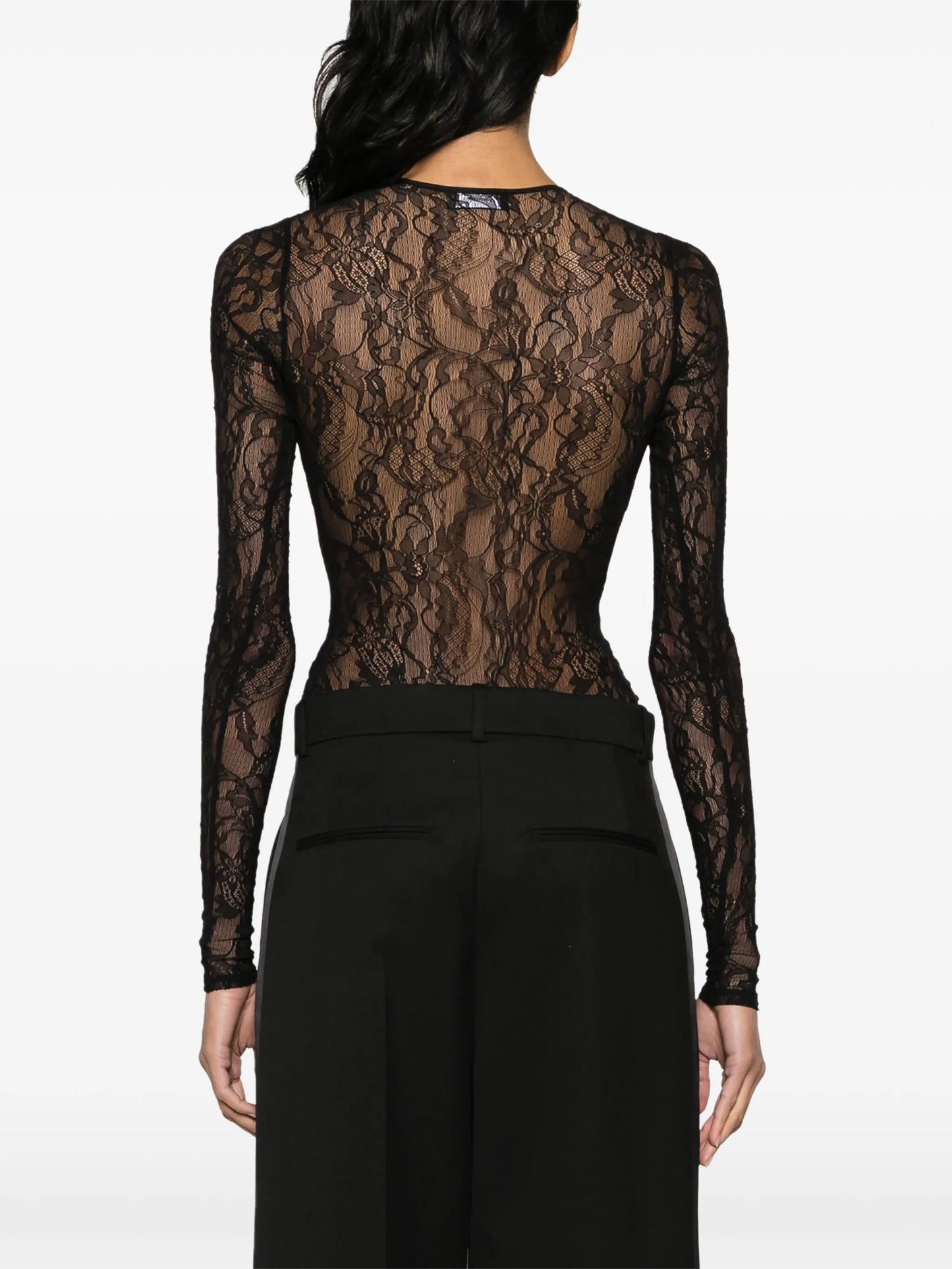 sheer lace bodysuit
