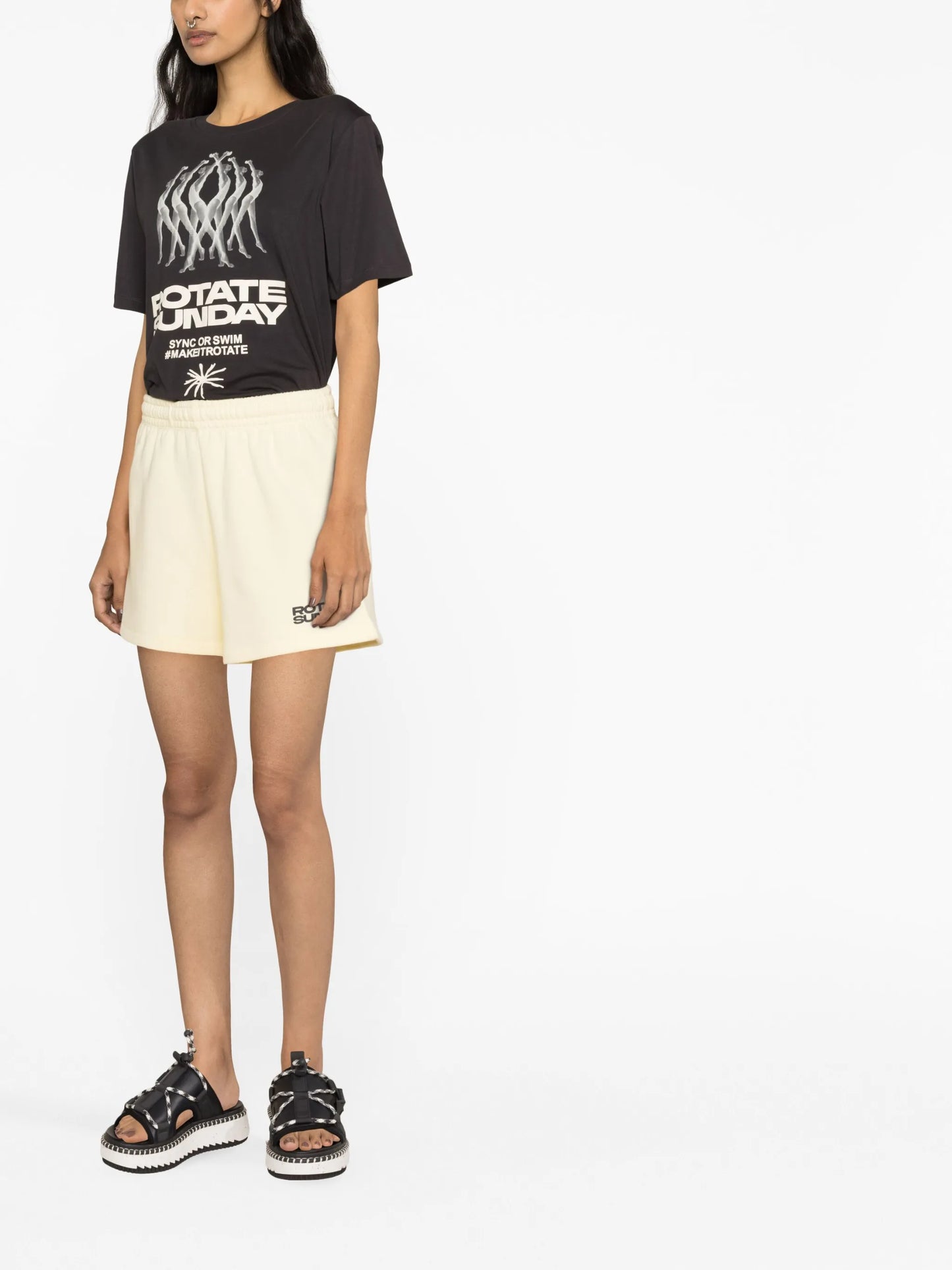logo-print elasticated shorts