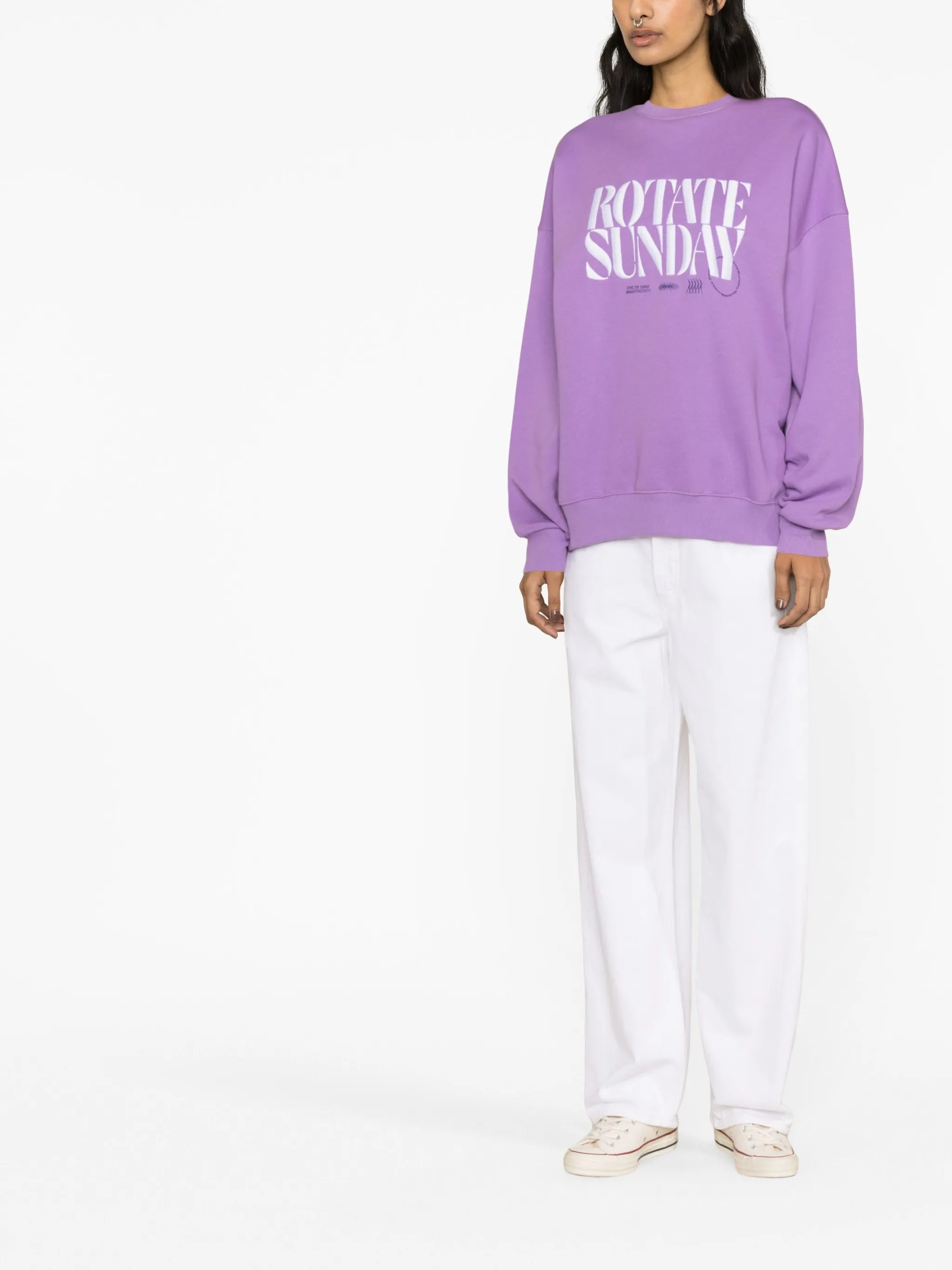 logo-embroidered organic cotton sweatshirt