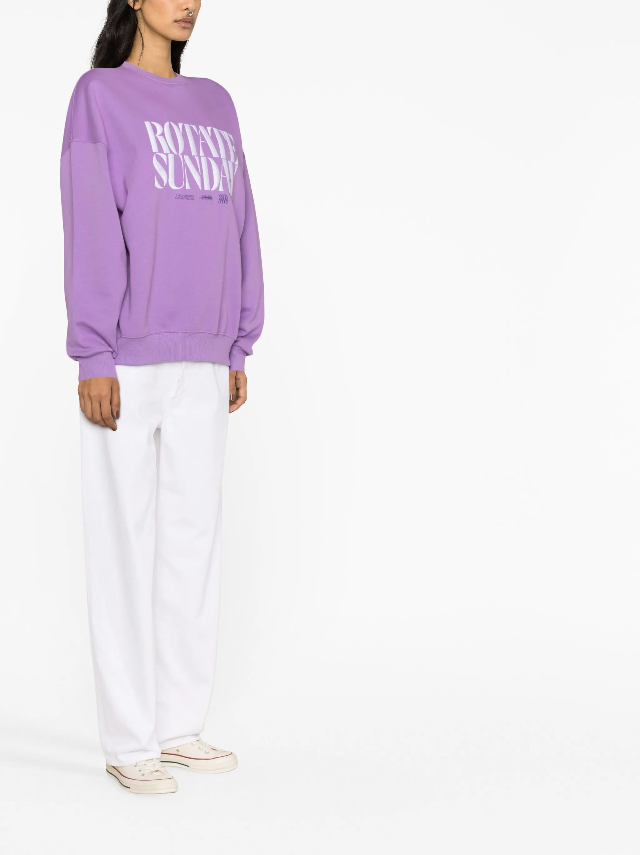 logo-embroidered organic cotton sweatshirt