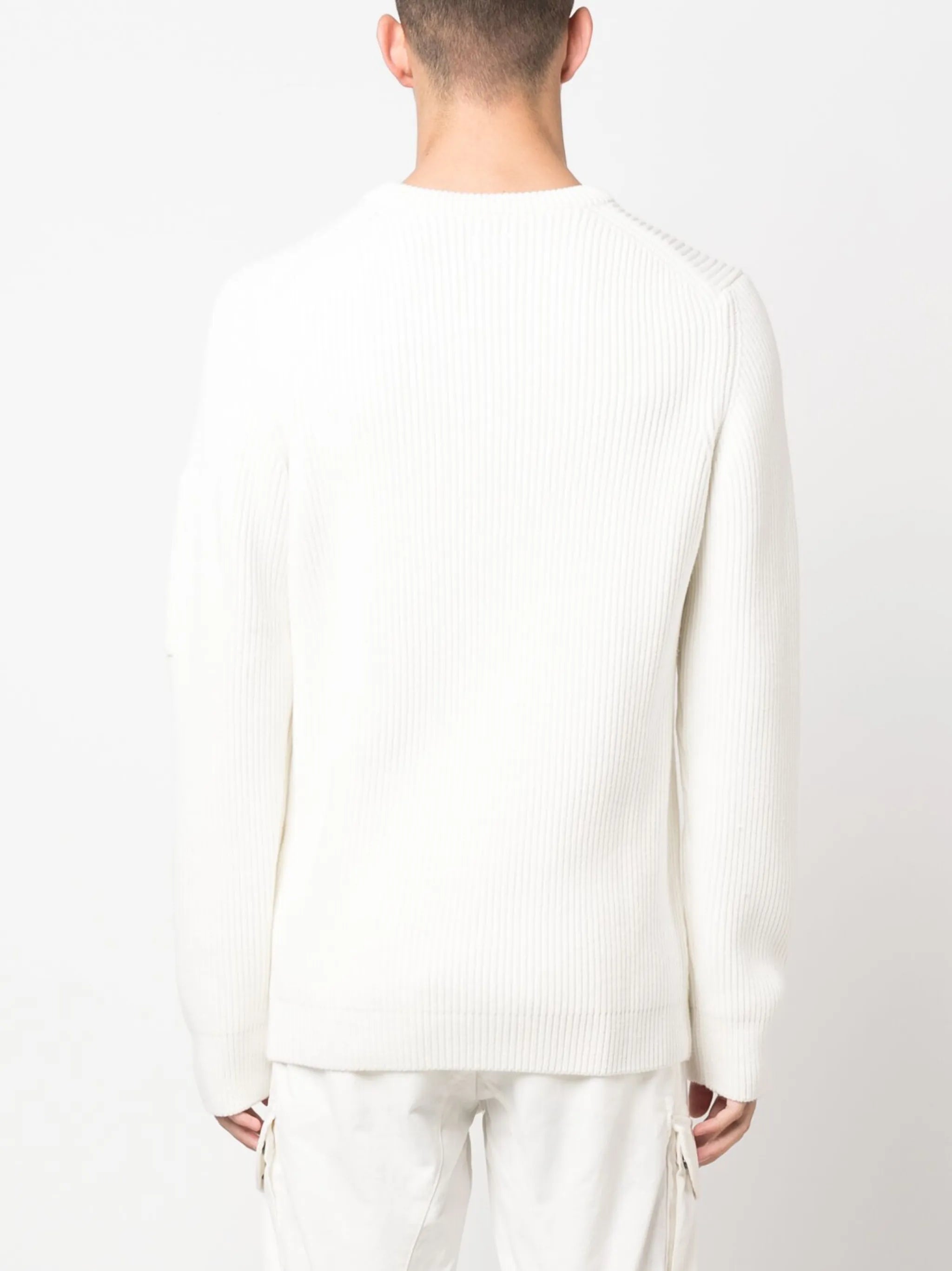 Lens-detail ribbed jumper