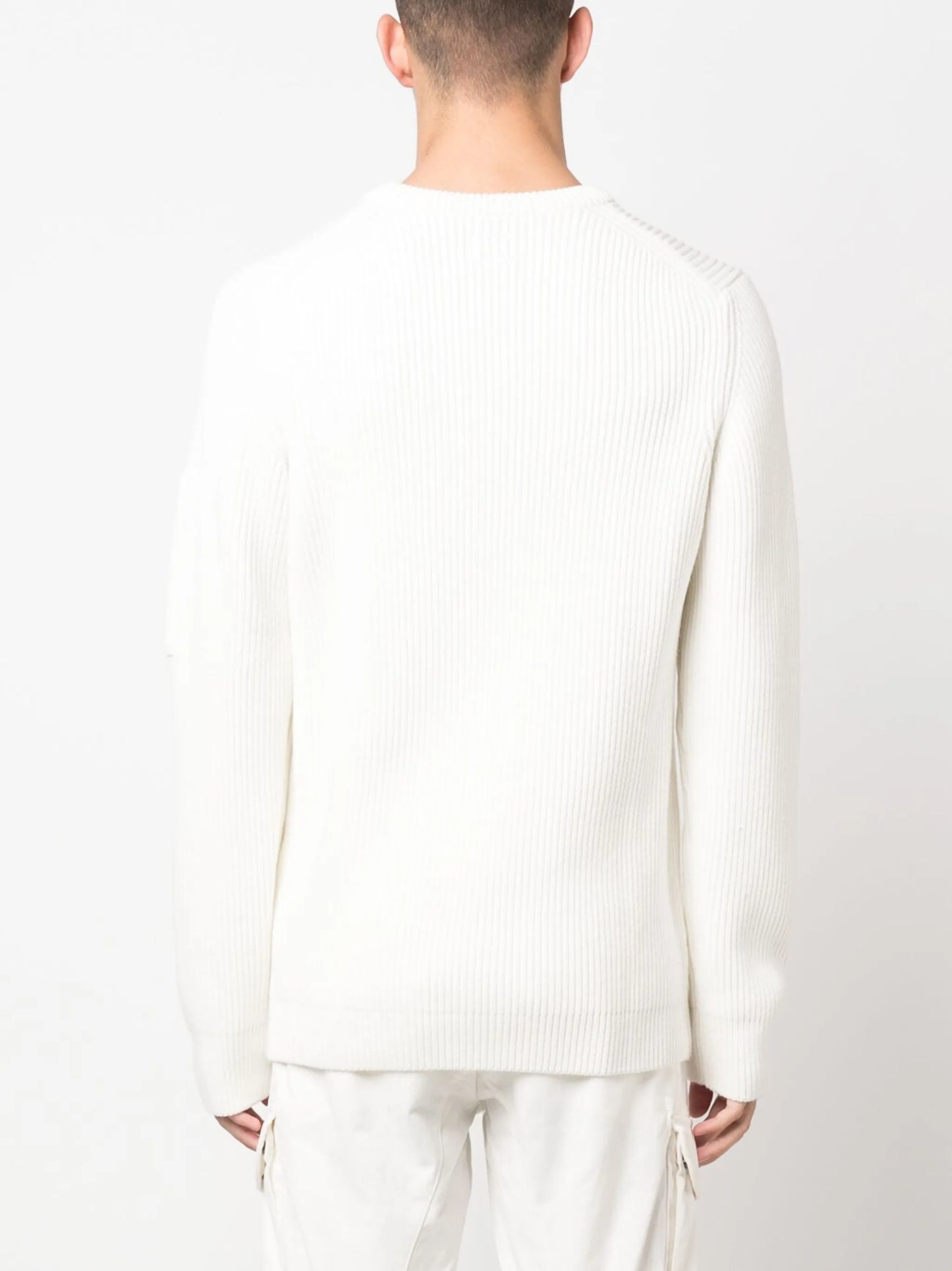 Lens-detail ribbed jumper