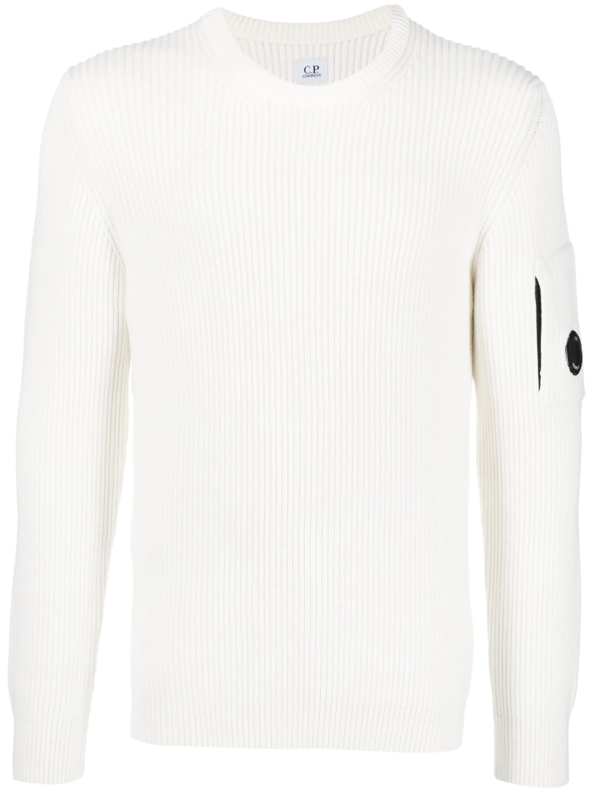 Lens-detail ribbed jumper