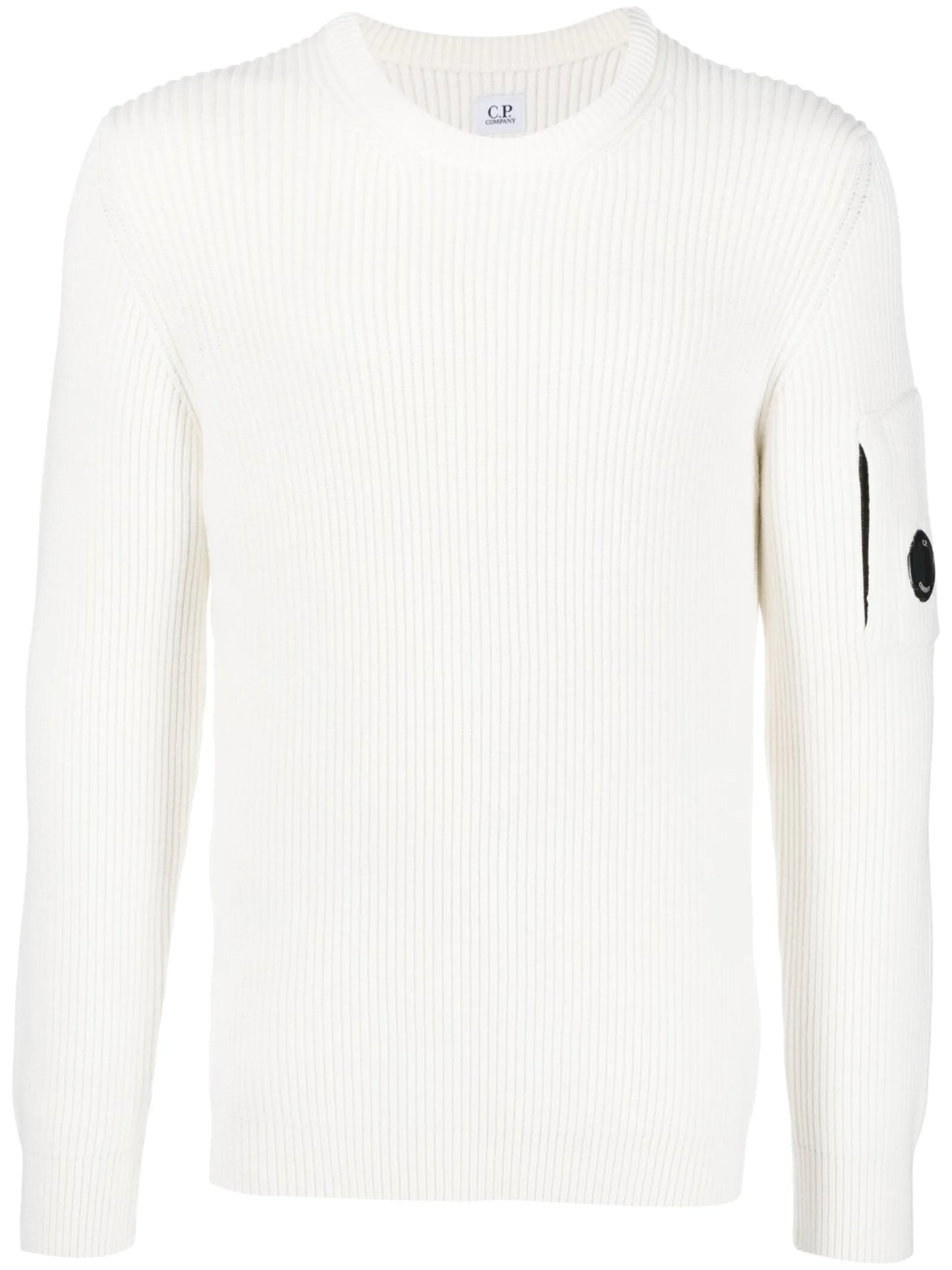 Lens-detail ribbed jumper