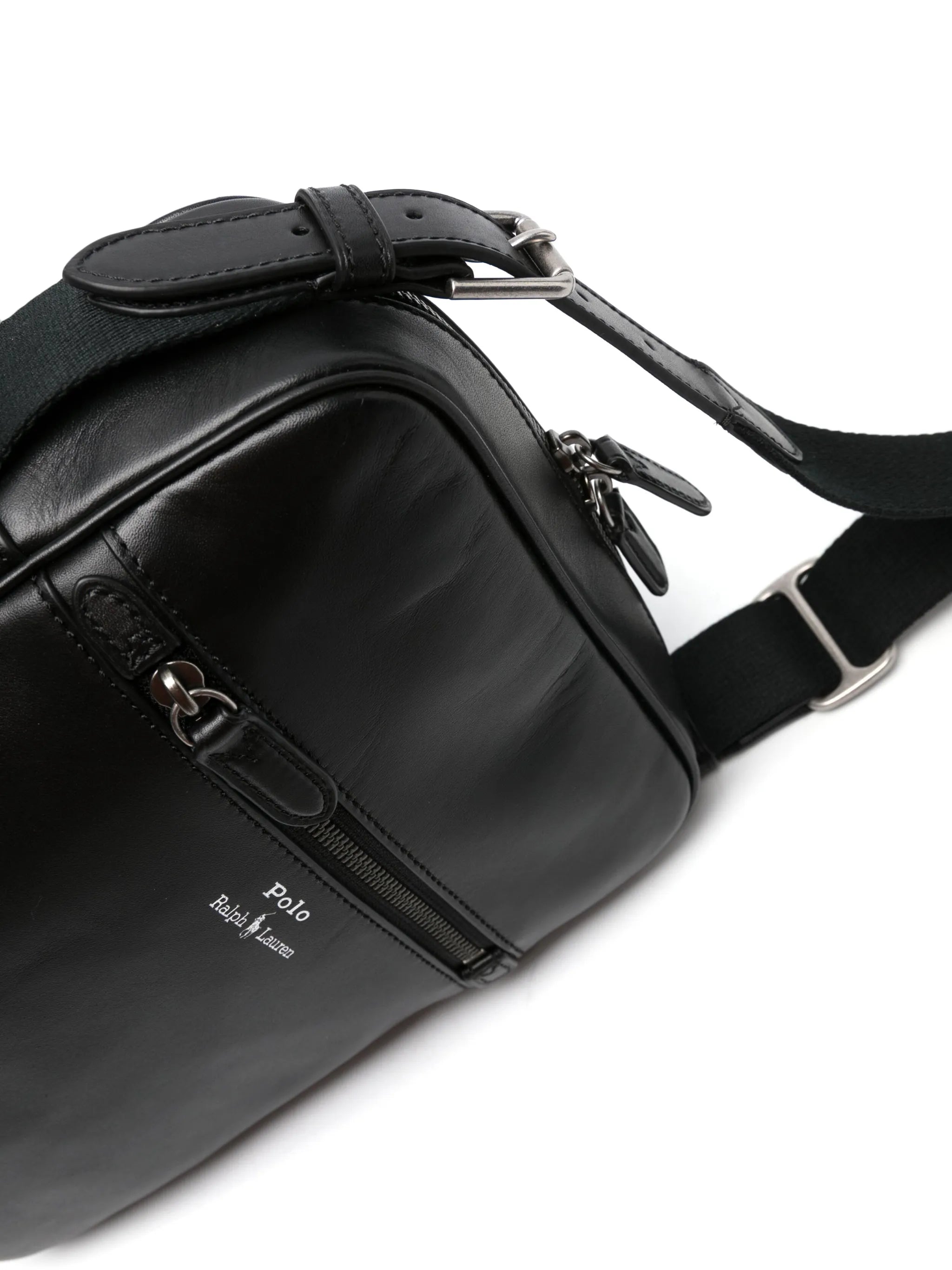 logo-stamp leather crossbody bag
