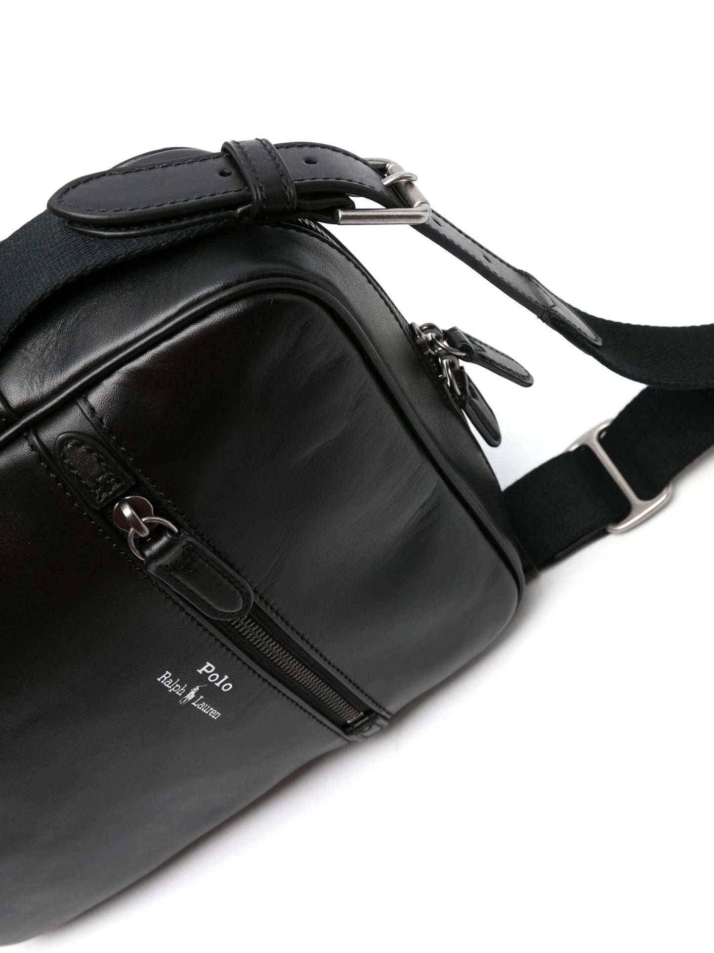 logo-stamp leather crossbody bag