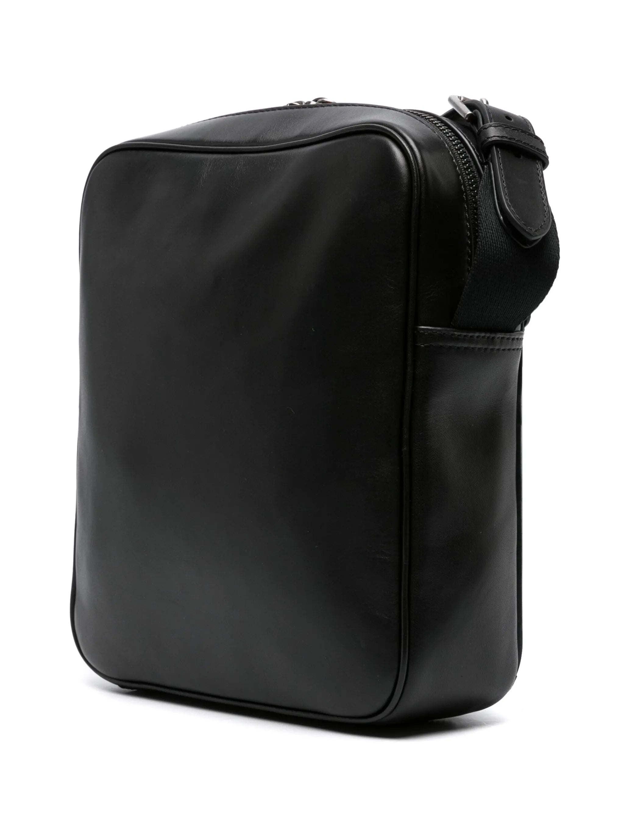logo-stamp leather crossbody bag
