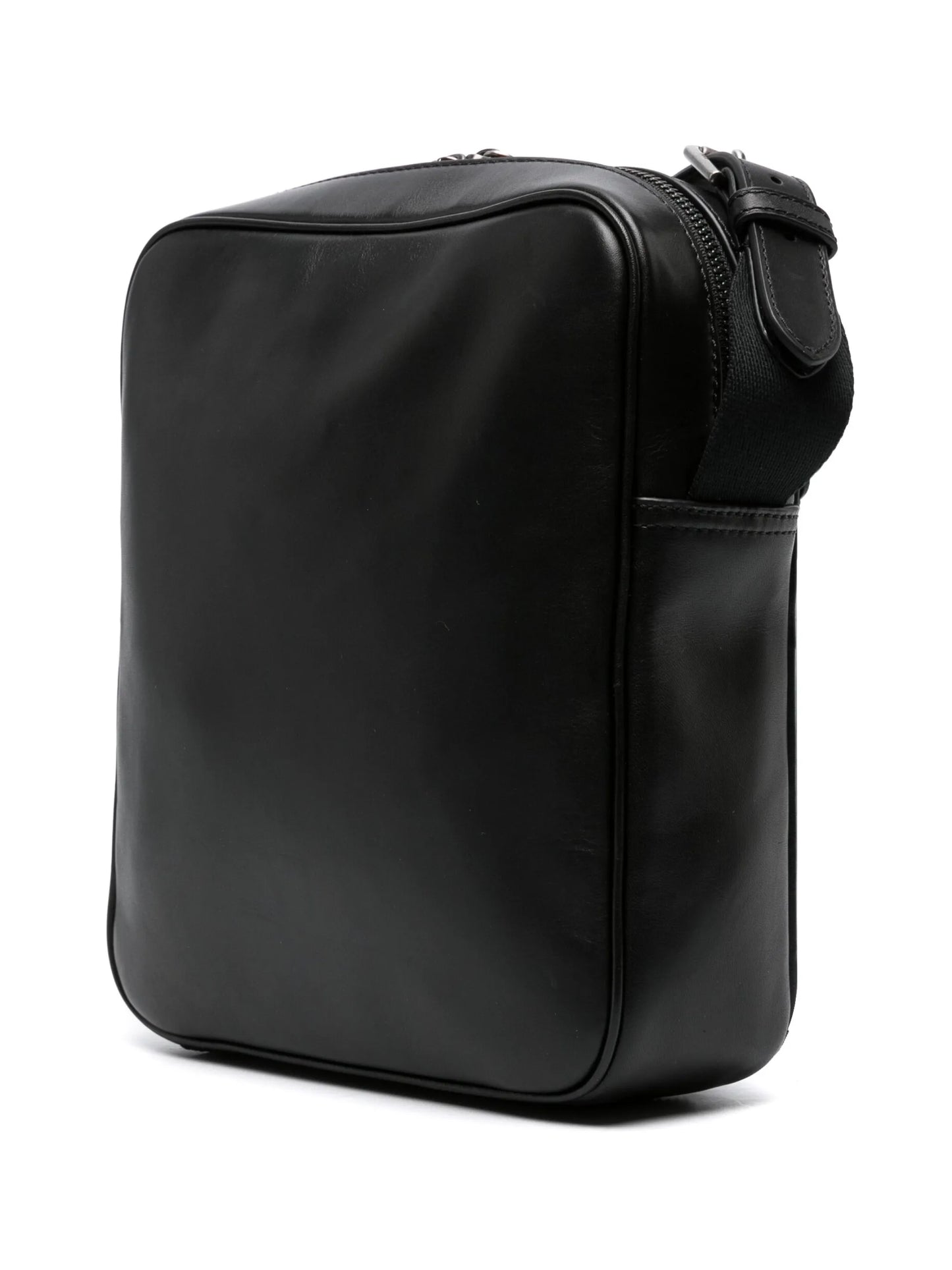 logo-stamp leather crossbody bag
