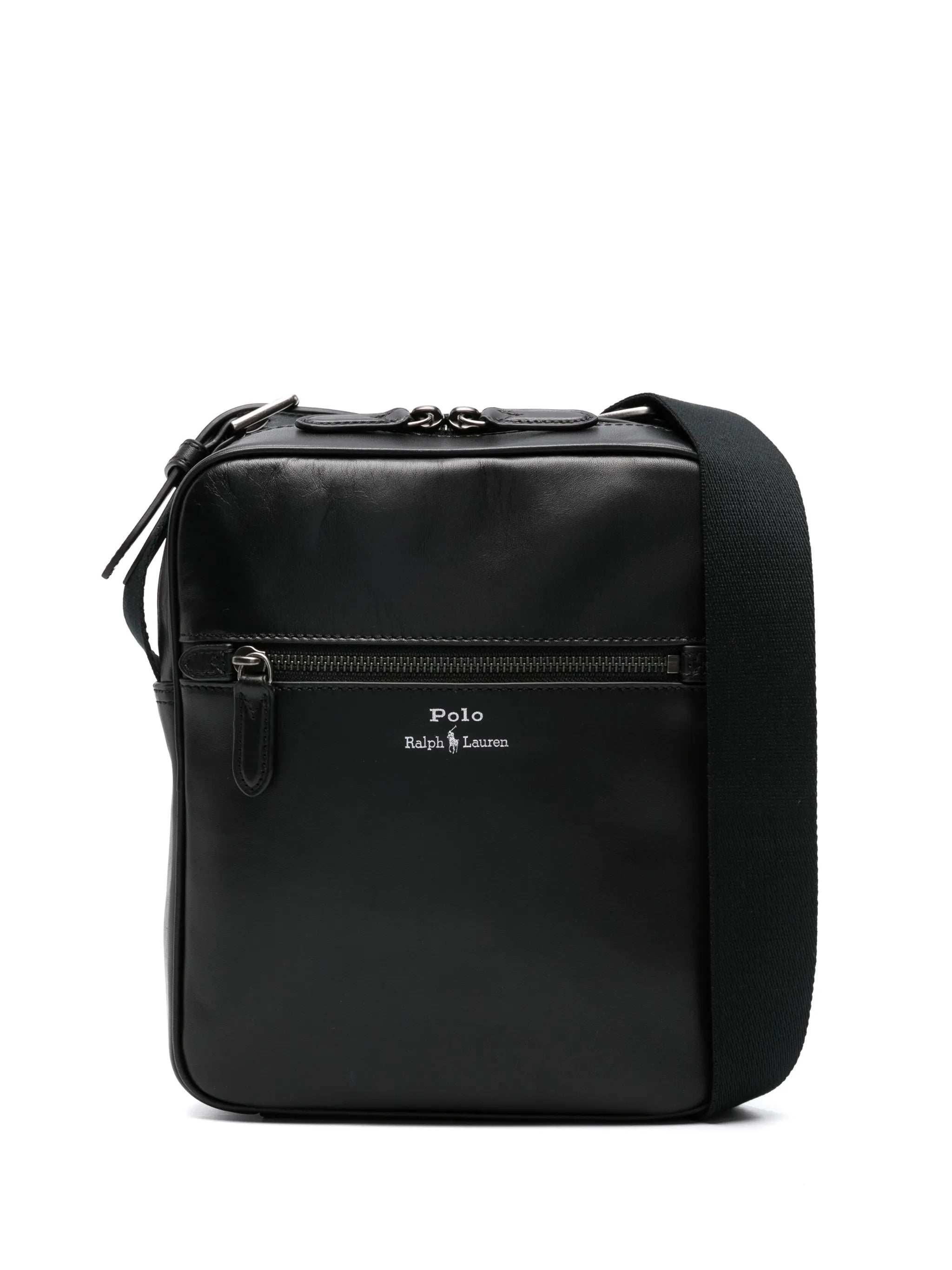 logo-stamp leather crossbody bag