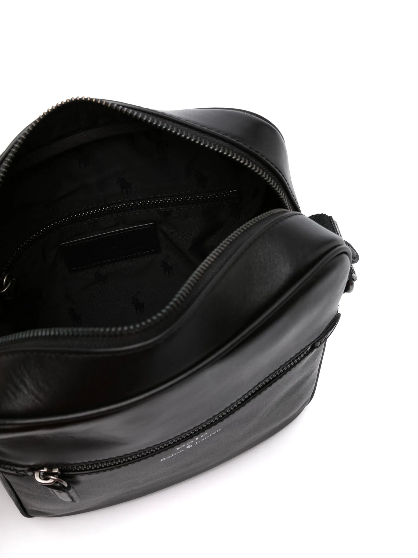 logo-stamp leather crossbody bag