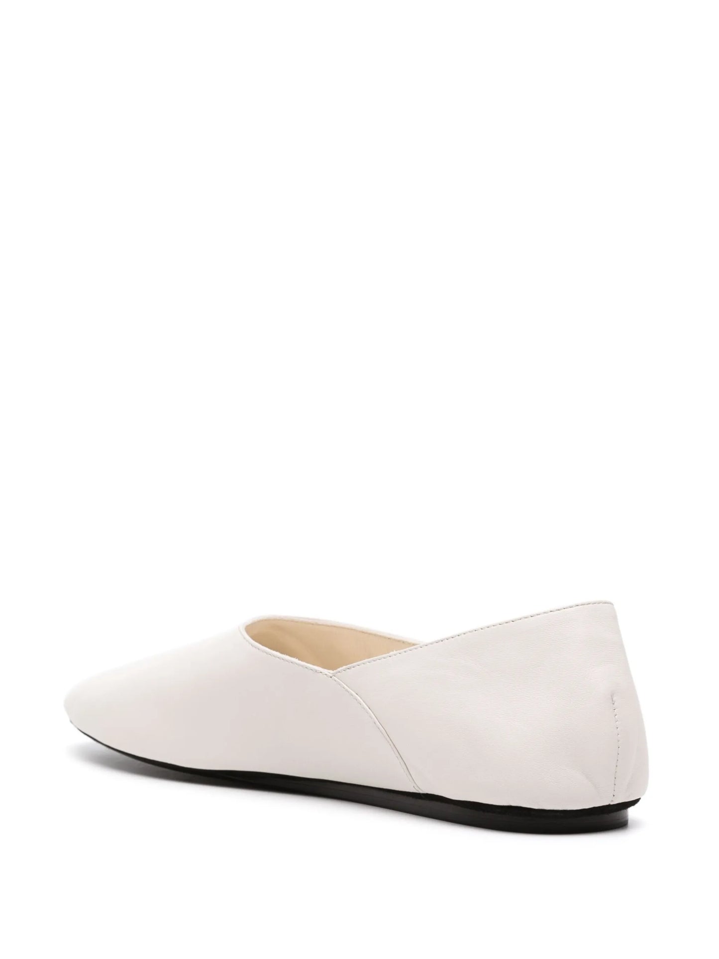 two-panel leather ballerina flats