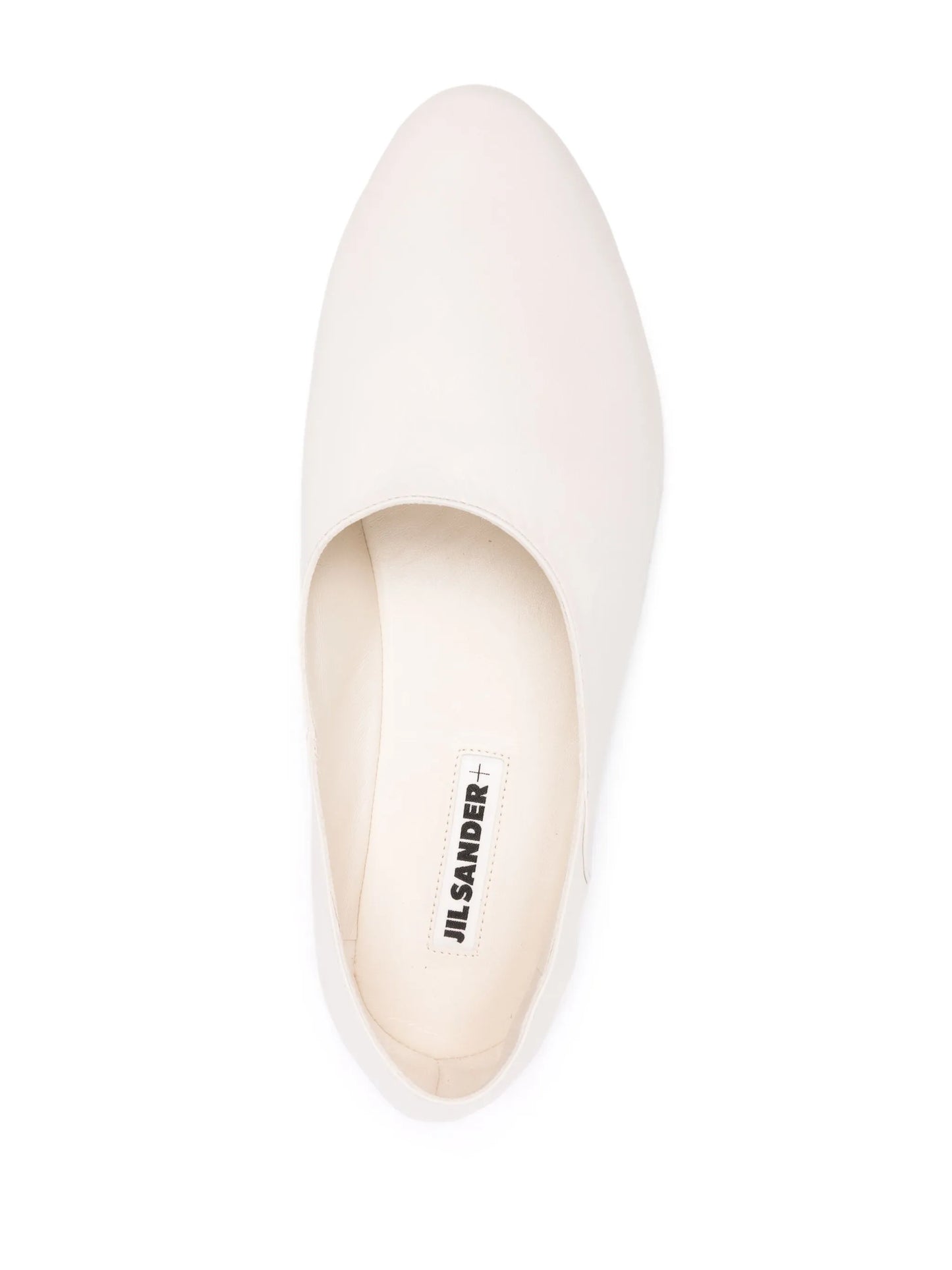two-panel leather ballerina flats