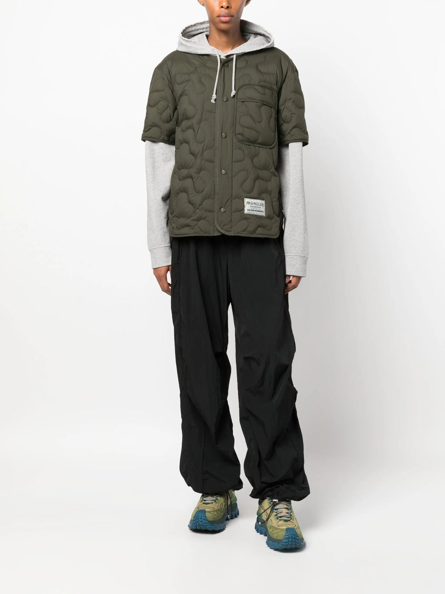 x Salehe Bembury short-sleeve padded jacket